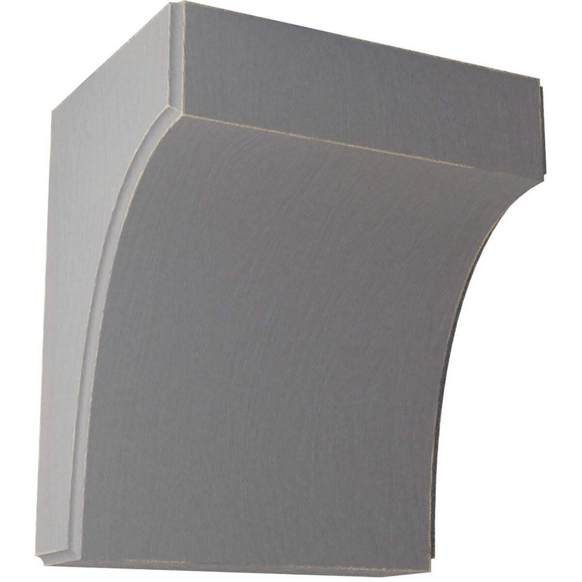Ekena Millwork BKTWD05X04X06CVPG Clarksville 5-1/4-in x 4-in x 6-in Rubberwood Gray Wood Standard Bracket