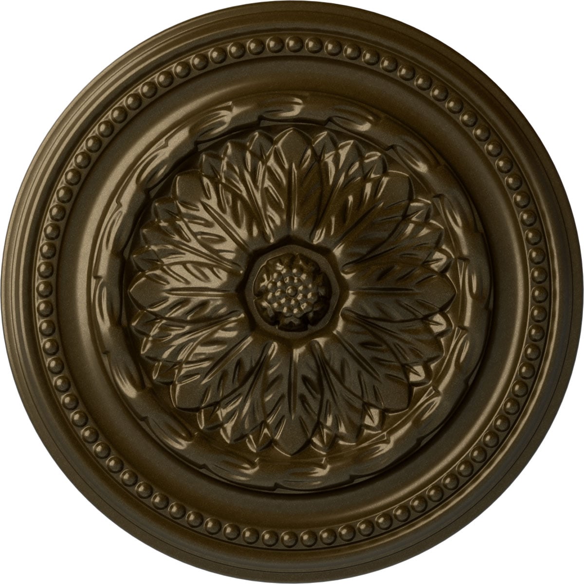Ekena Millwork CM15CHBRS Chester 15.75-in W x 15.75-in L Painted Brass Polyurethane Whole Ceiling Medallion