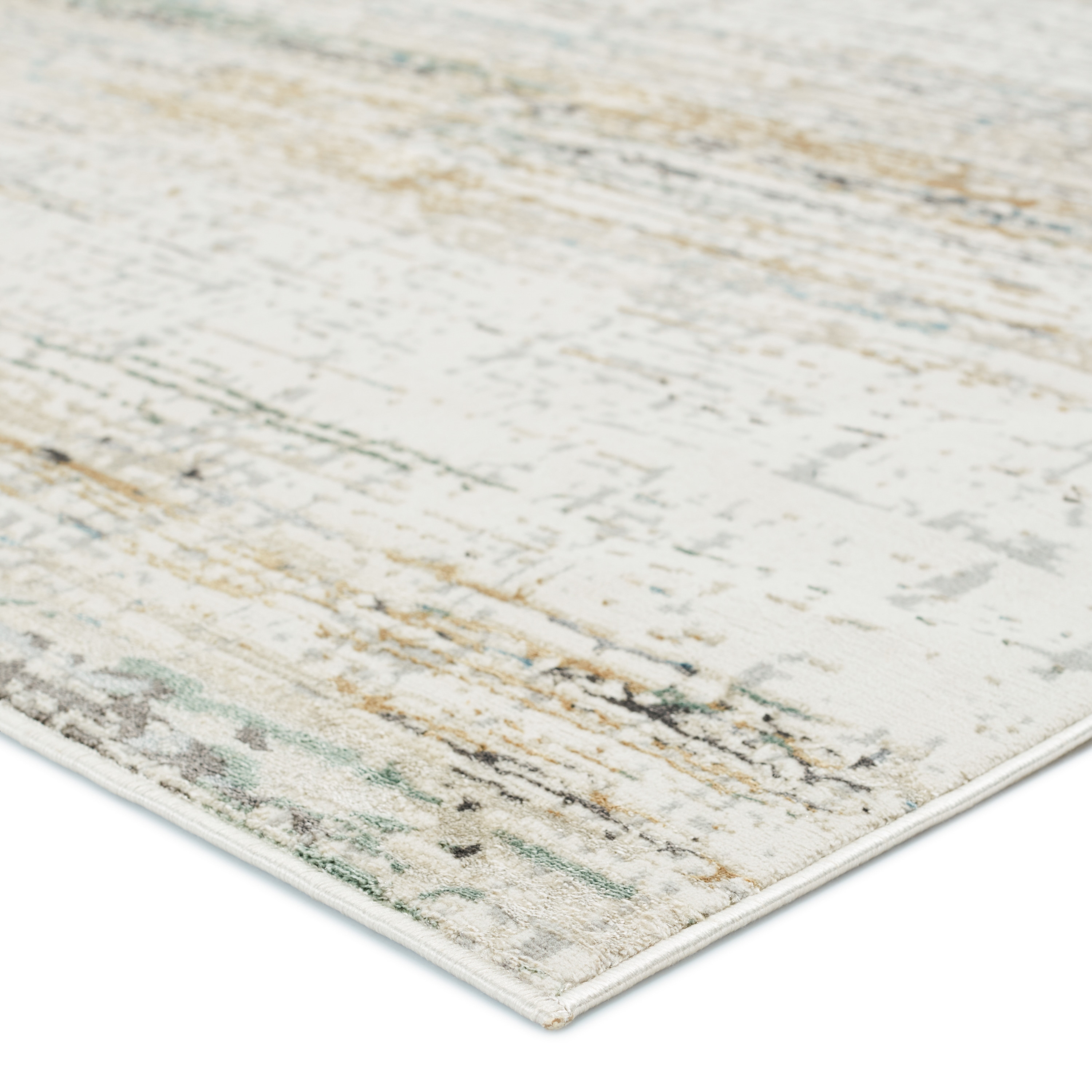 Melo 8' x 10' Ivory Abstract Synthetic Area Rug