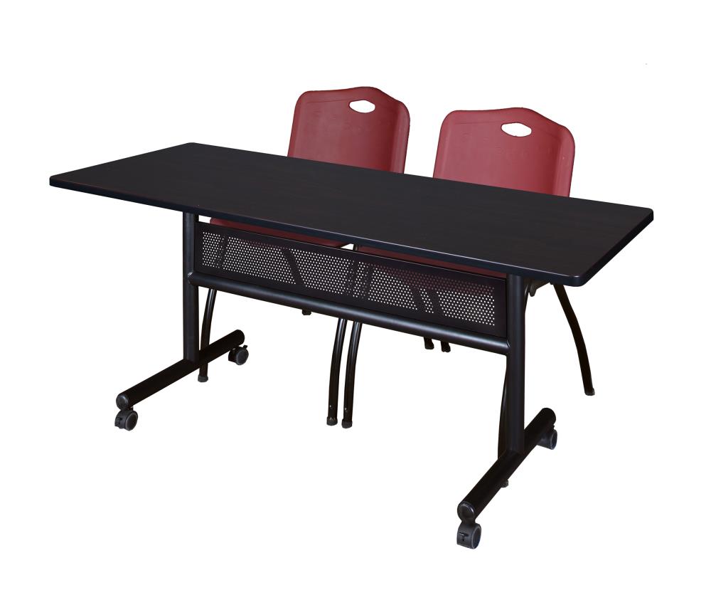 Regency MKFTM6024MW47BY Training Brown 4-Person Training Table (60-in W x 29-in H)