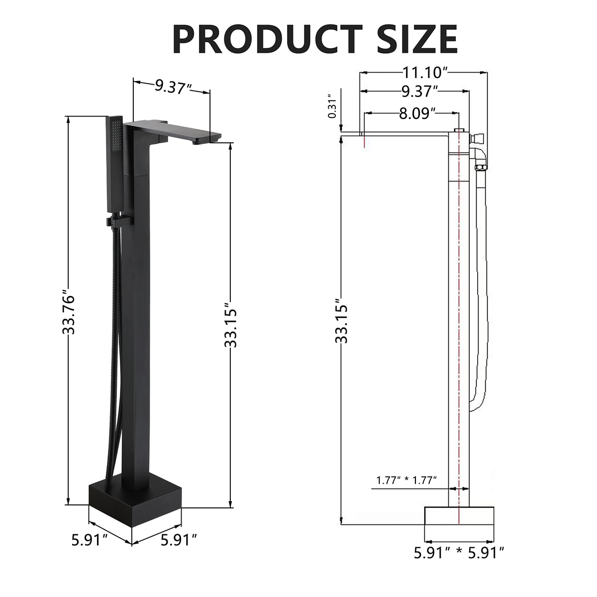 Mondawe MOSL050-12MB Roman-Tub-Faucets - View #10