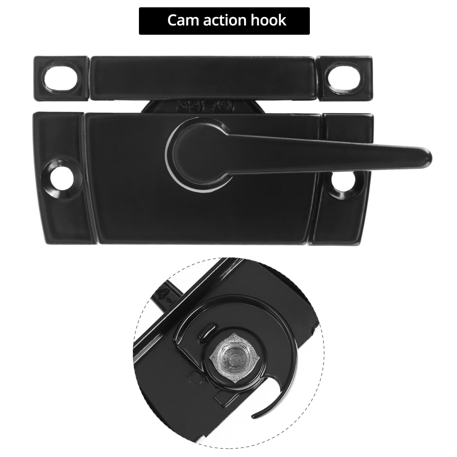 Aoibox 10 Pack Black Zinc Alloy Window Sash Locks for Vertical and Horizontal Sliding Windows #LAB0R1HR