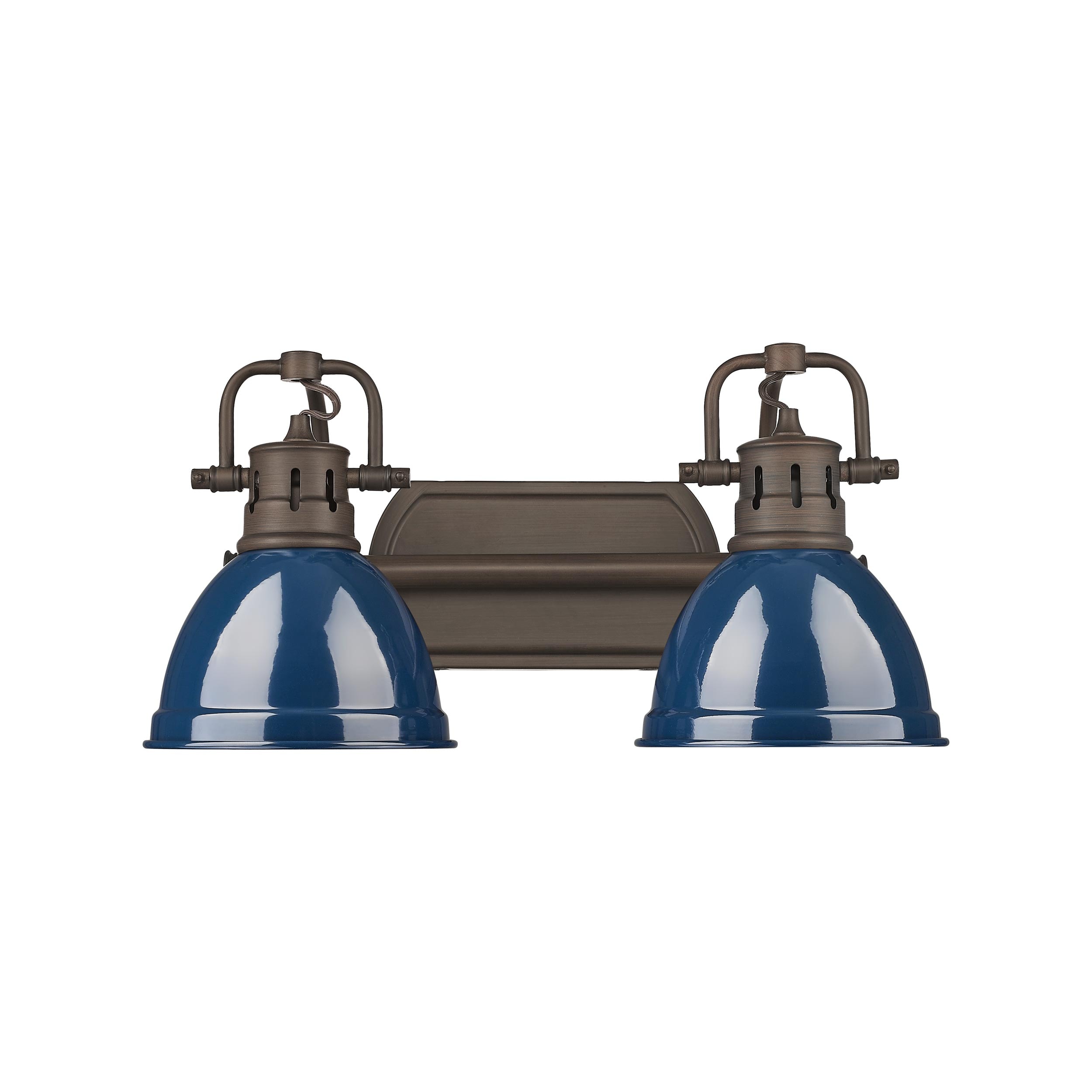 Golden Lighting 3602-BA2 RBZ-NVY Duncan 8.25-in 2 -Light Oil-rubbed Bronze Transitional Vanity light