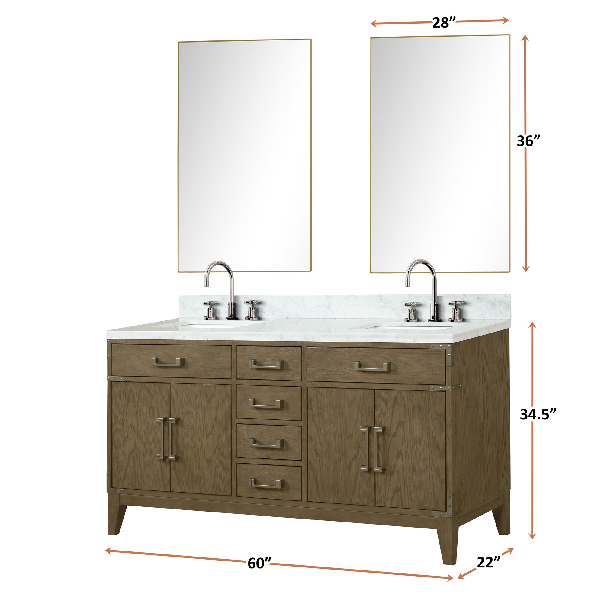 Lexora LVW60DR111 Bath-Vanity-Combo - View #5
