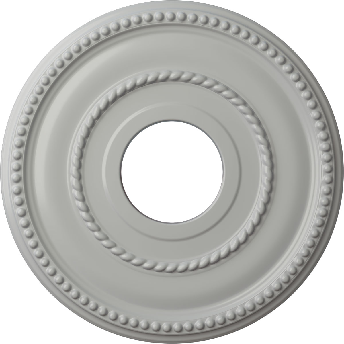 Ekena Millwork CM12VAFRF Valeriano 12.125-in W x 12.125-in L Painted Frost Polyurethane Whole Ceiling Medallion