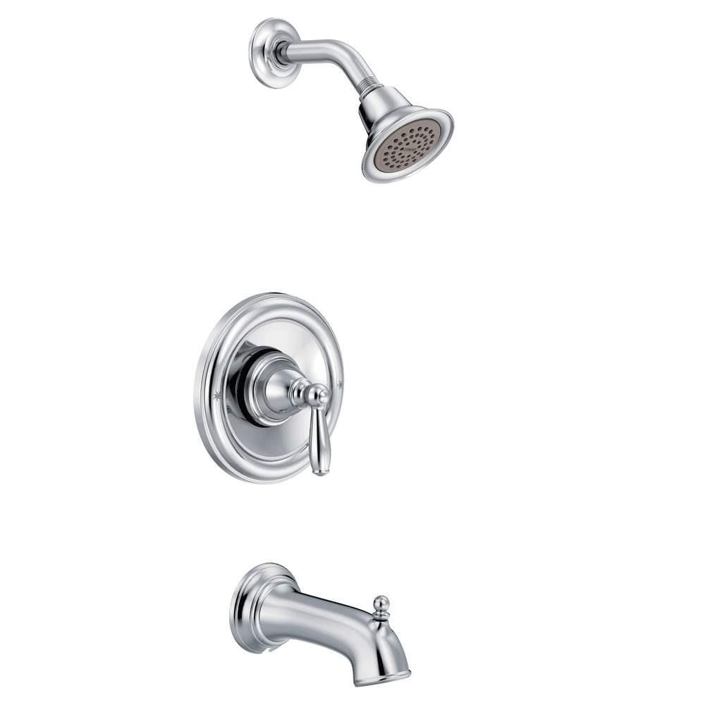 Moen Brantford Chrome 1 Handle Single Function Round Bathtub And Shower Faucet Valve Not 3961