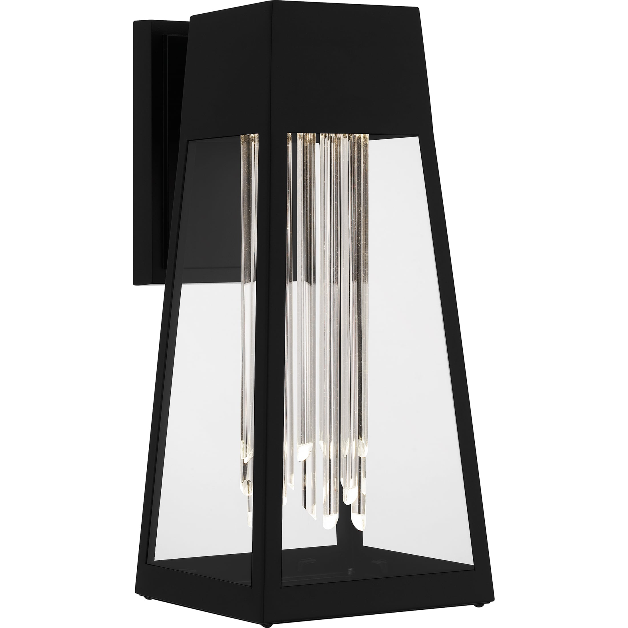 Quoizel GIN8406MBK Guinn 14.25-in H Matte Black Hardwired Integrated LED Outdoor Wall Light
