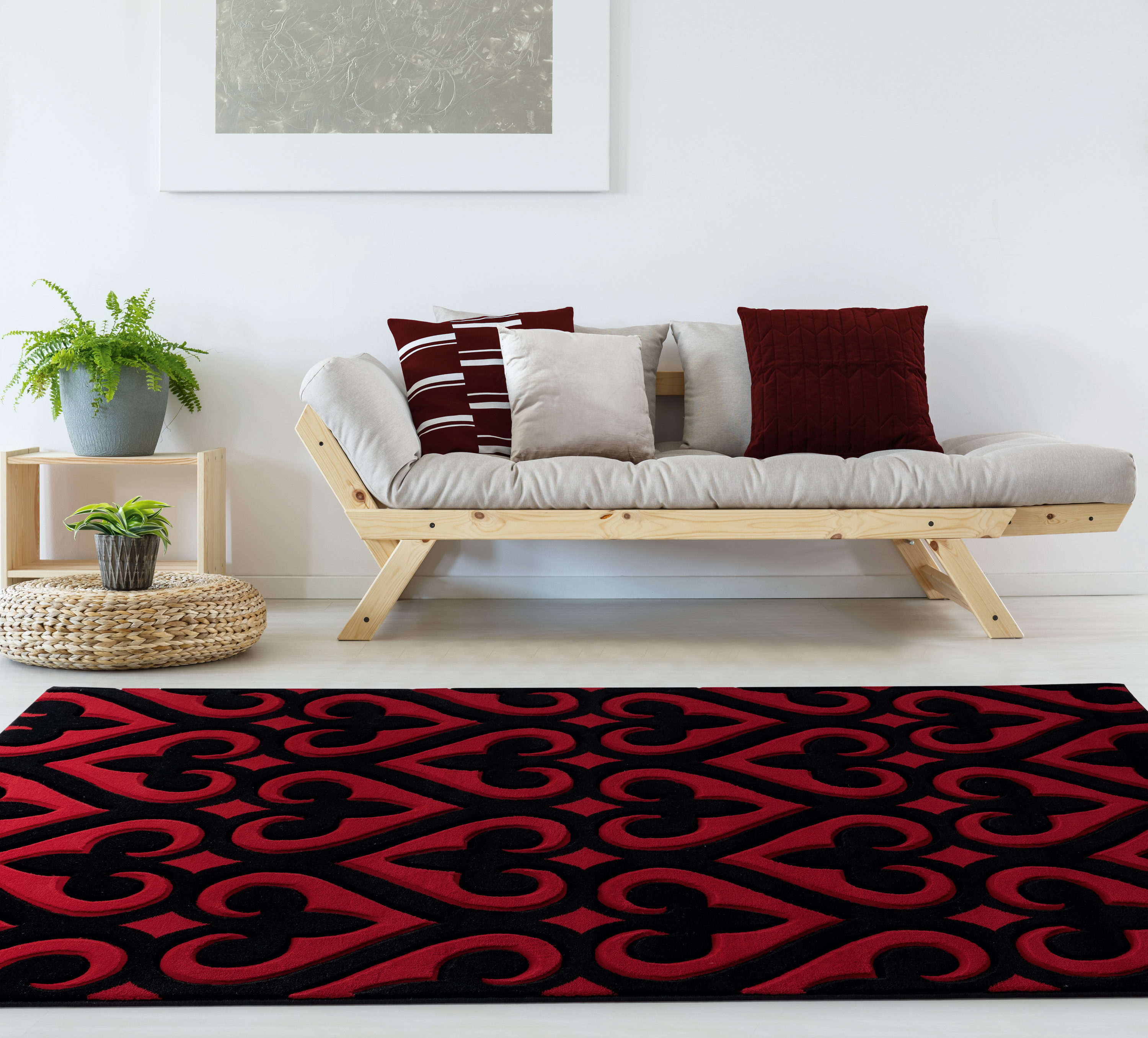 United Weavers Of America 2050 11430 88R Bristol 8 x 8 (ft) Polypropylene Red Round Indoor Geometric Area rug