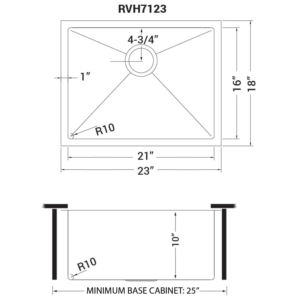 Ruvati RVH7123 Kitchen-Sinks - View #10