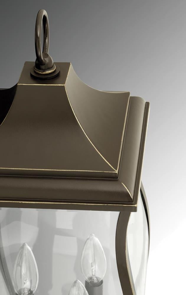 Oil Rubbed Bronze 18" Traditional Outdoor Wall Lantern with Clear Glass