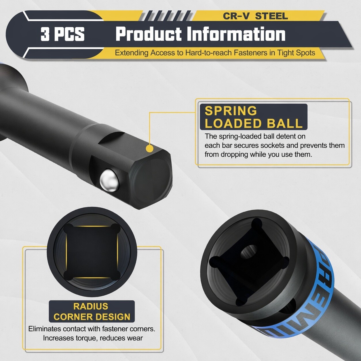 LAIFUCAM LLA0715A108 Socket-Extensions - View #3