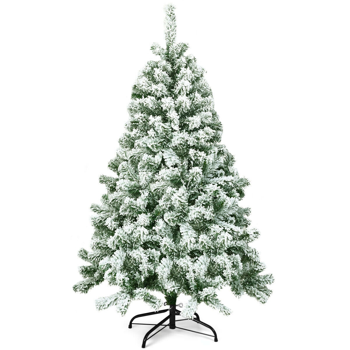 WELLFOR CM-HWY-22865 4.5-Feet Flocked Artificial Christmas Tree