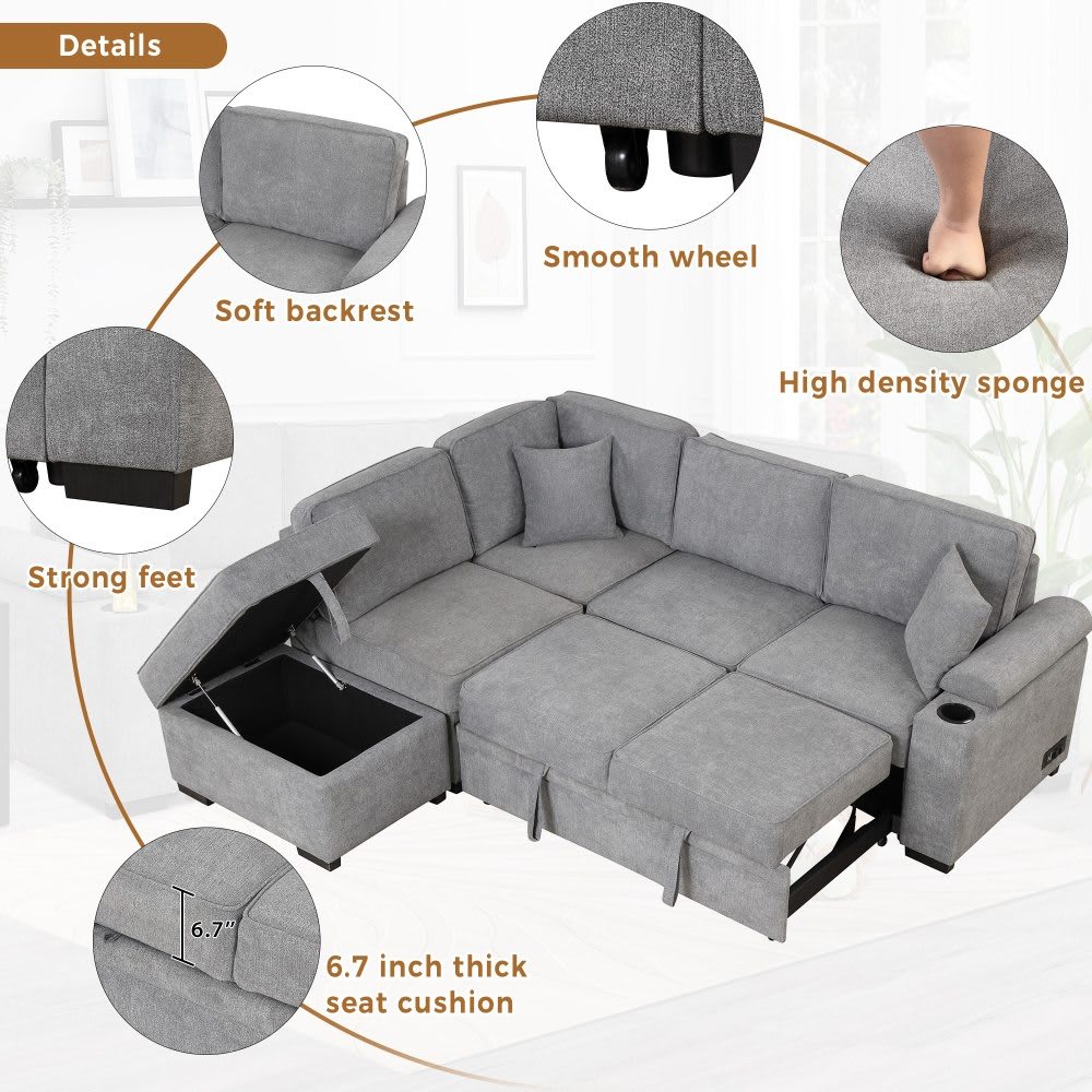 Coolbibila PRIX-SOFA-GRAY Sofas-Loveseats - View #6