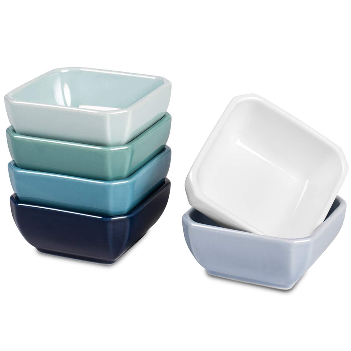 Aoibox Set of 6 Colorful Ceramic Dipping Sauce Bowls 3 oz 3 x 1 4 in Sushi Soy Tomato BBQ Microwave Safe Dish #LABH9A7K