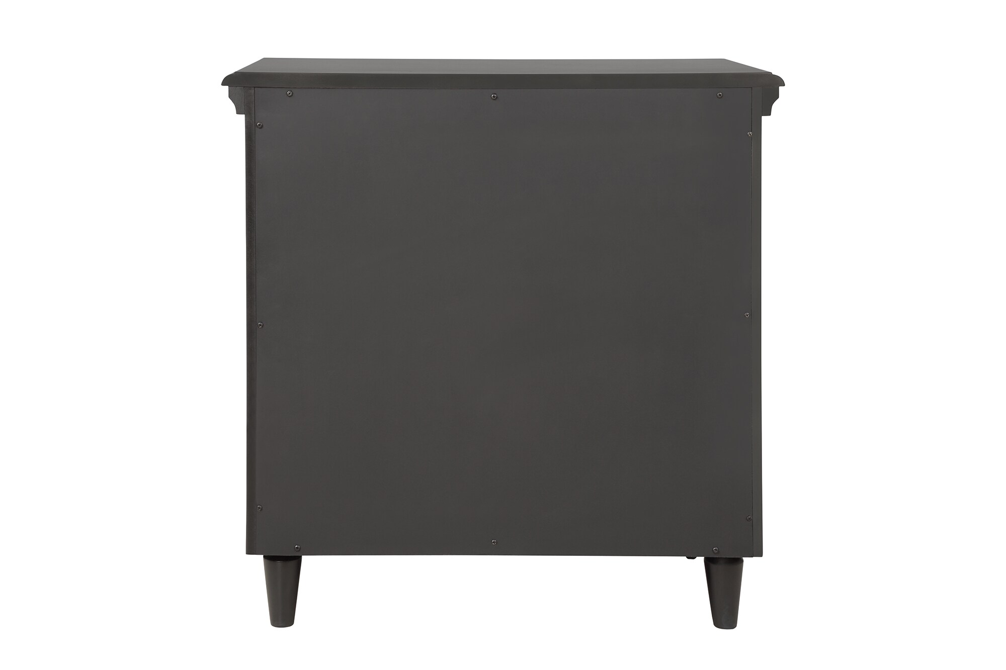 CASAINC Contemporary Black Wood Nightstand with 3 Drawers - 27.9-in W x ...