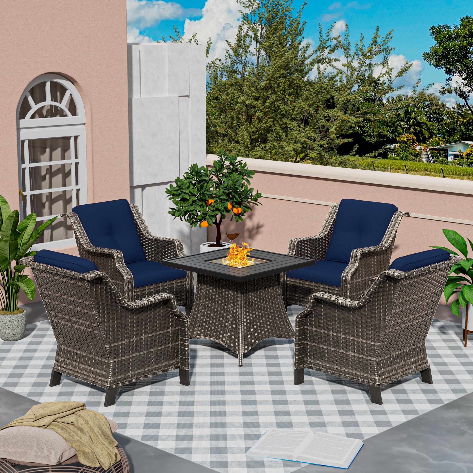 Gardenbee 2M31Z11-BLU Patio-Conversation-Sets - View #8