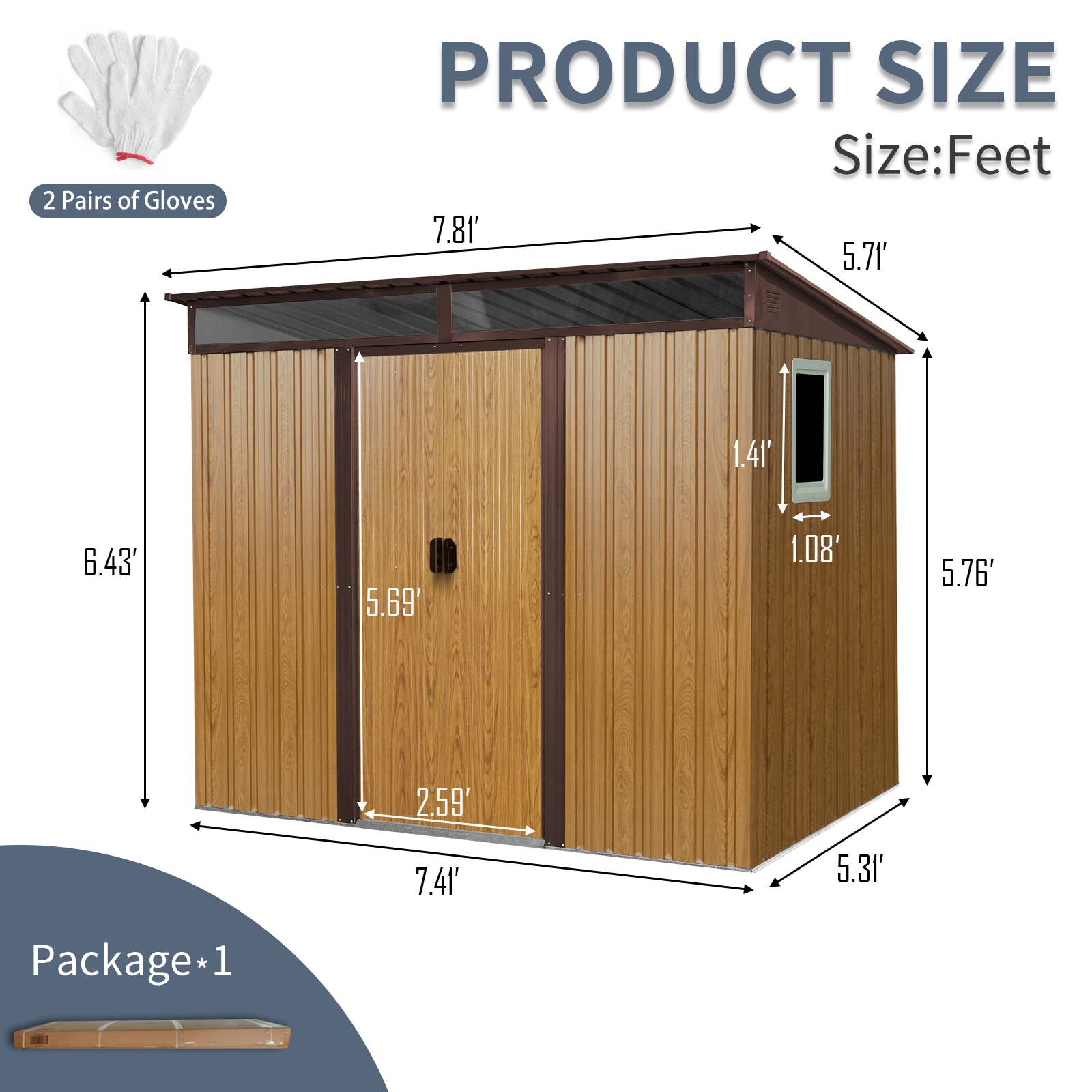 Kahomvis WWC-2QP211-36 Metal-Storage-Buildings-Sheds - View #4