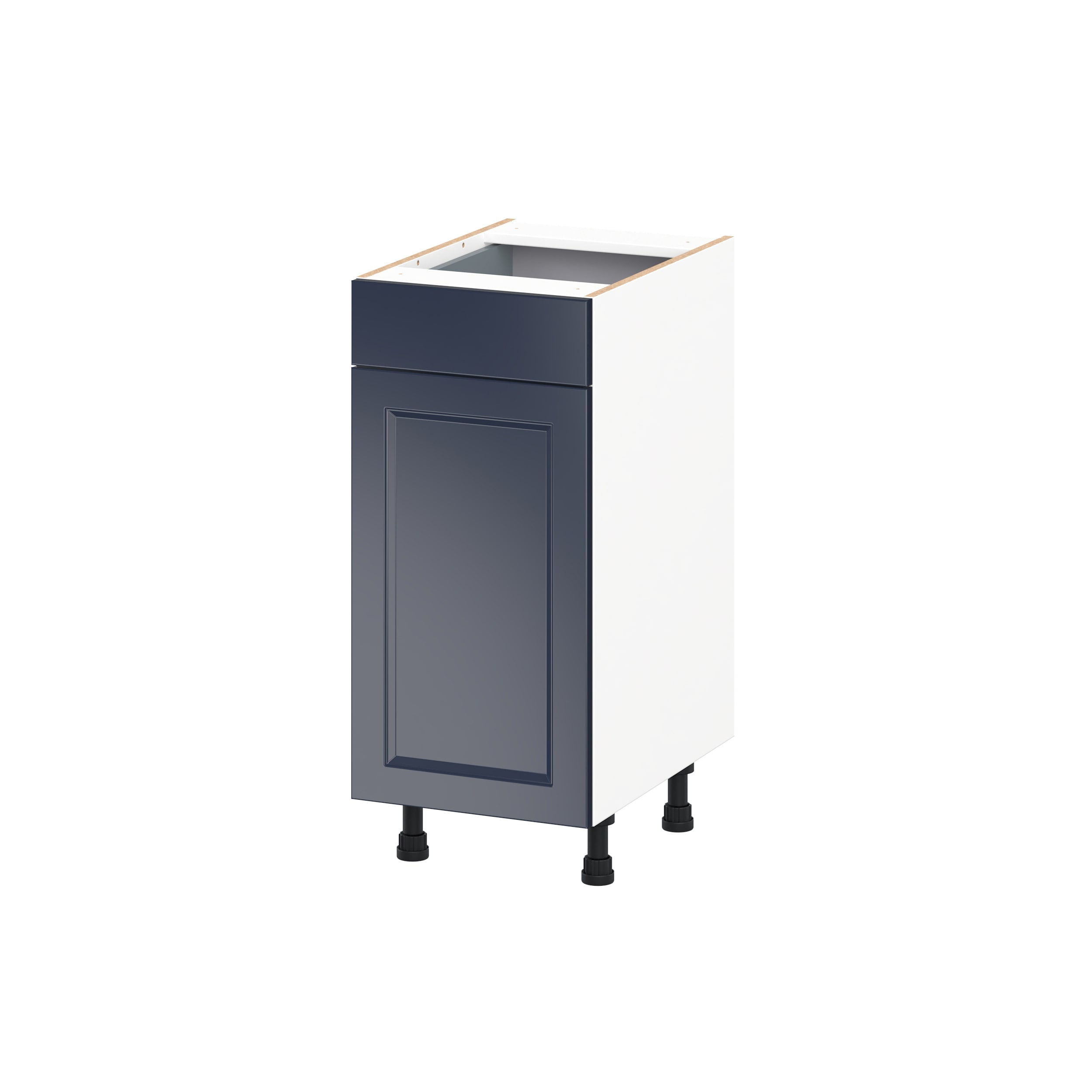 Hugo&Borg DSV15(L/R)-LO Lorette 15-in W x 34.5-in H x 21.83-in D Navy Blue Base Fully assembled Cabinet Recessed Panel Shaker