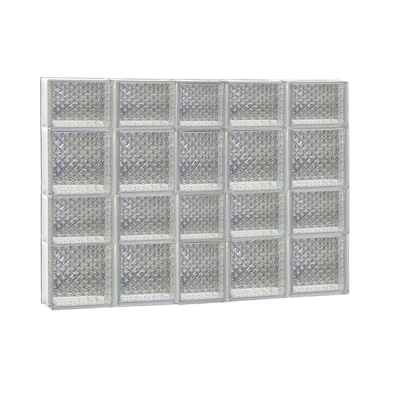 REDI2SET S3834DP Diamond Glass 36-3/4-in x 32-3/4-in Frameless Replacement Glass Block Window