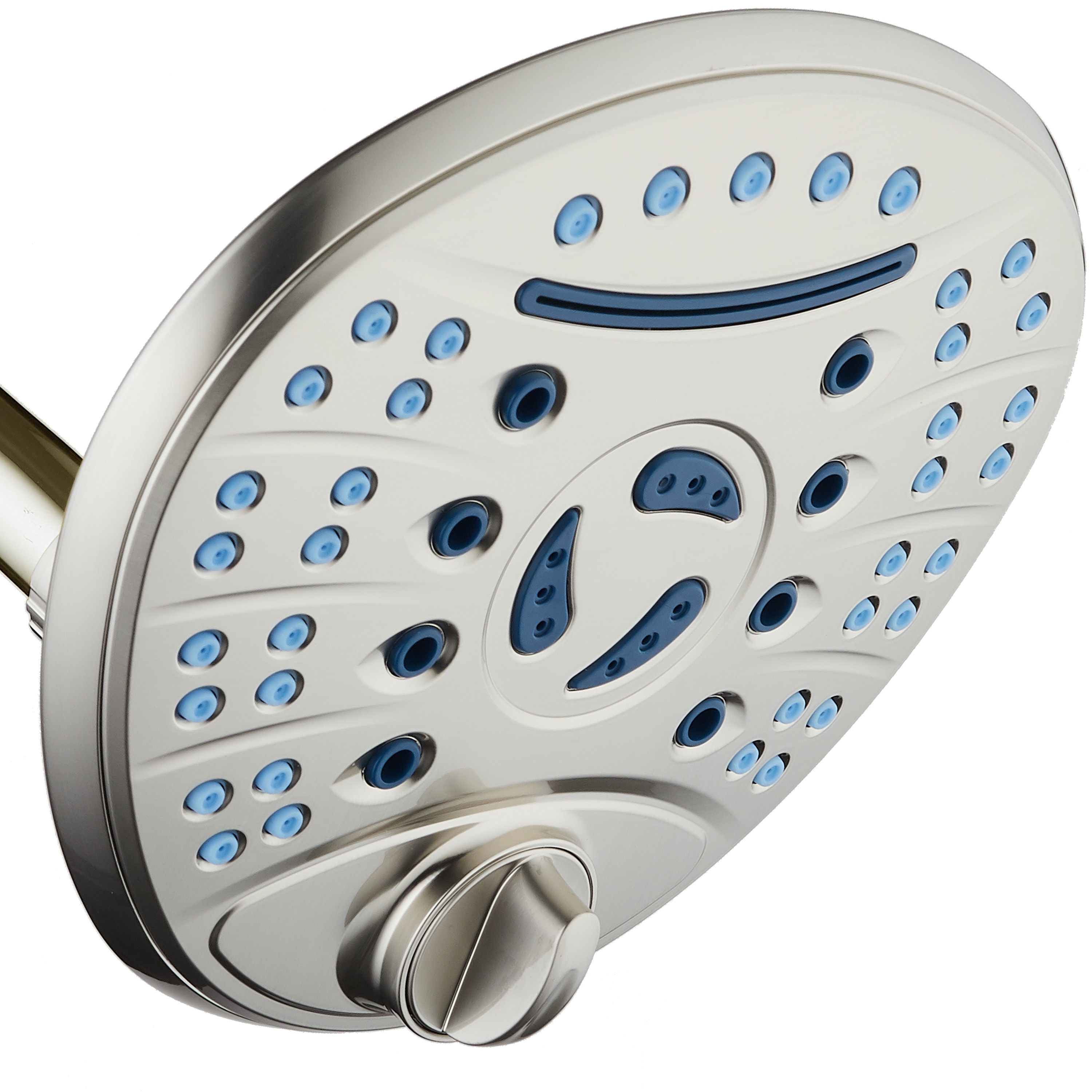 AquaCare 4233 6.0 -Spray Satin Nickel 6-in Polygon Fixed Rain Shower Head 2.5 GPM
