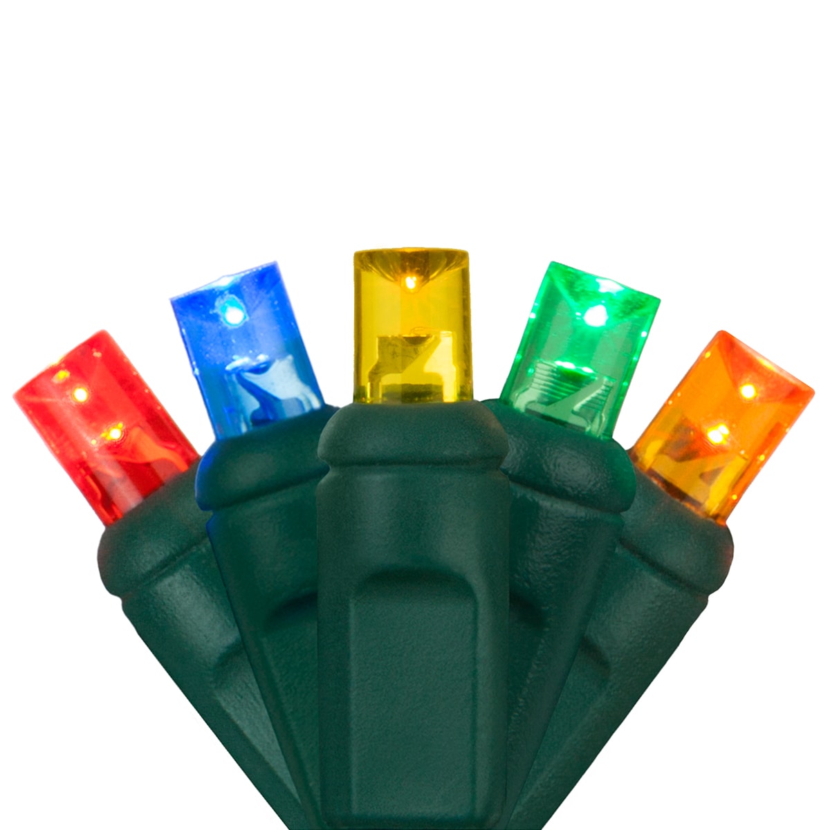 Wintergreen Lighting 83933 50 -Count 24.5-Feet Multicolor LED Plug-In Christmas String Lights