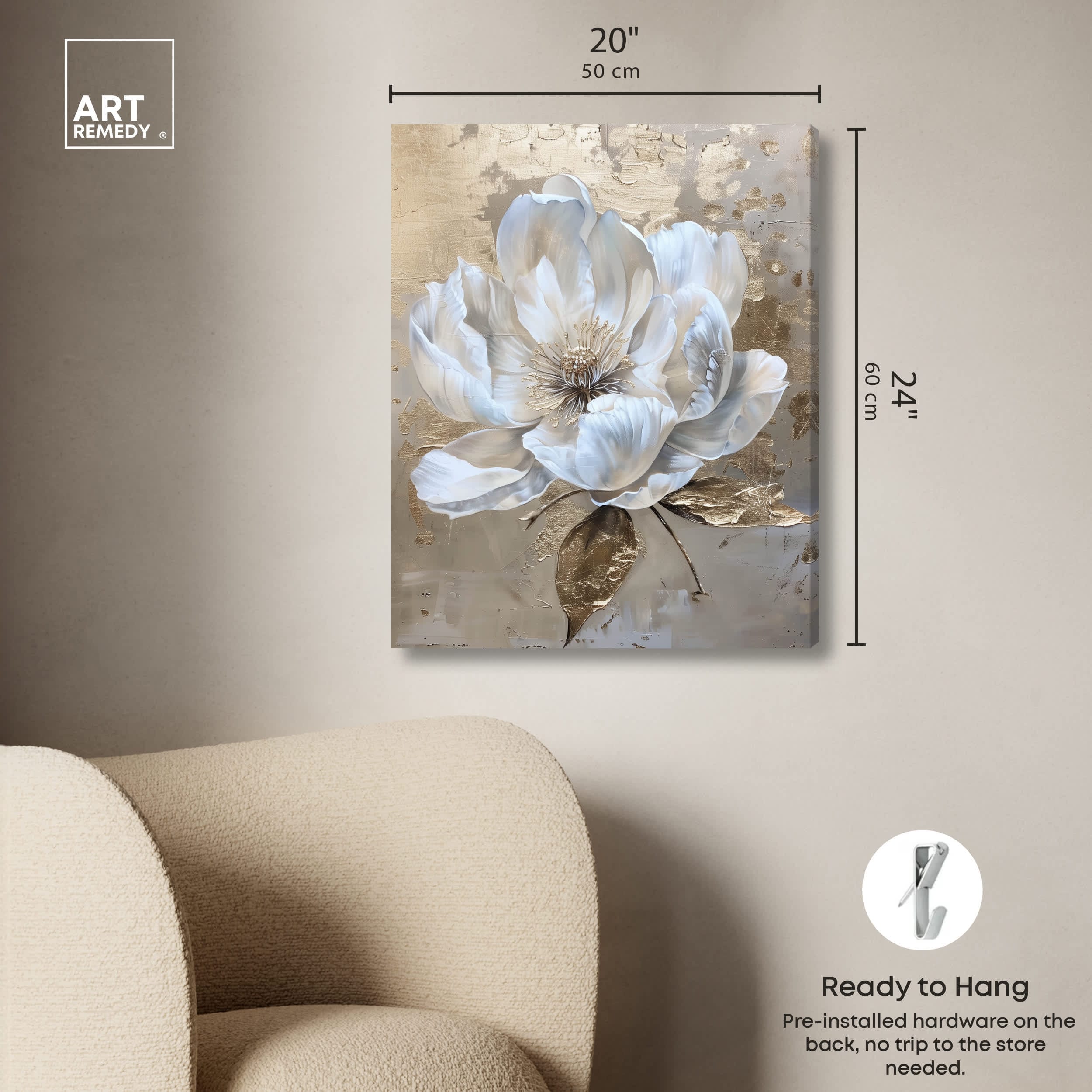 Art Remedy Athenas Flower Glam Print by Gallery Wrapped 20 x 24 in the ...