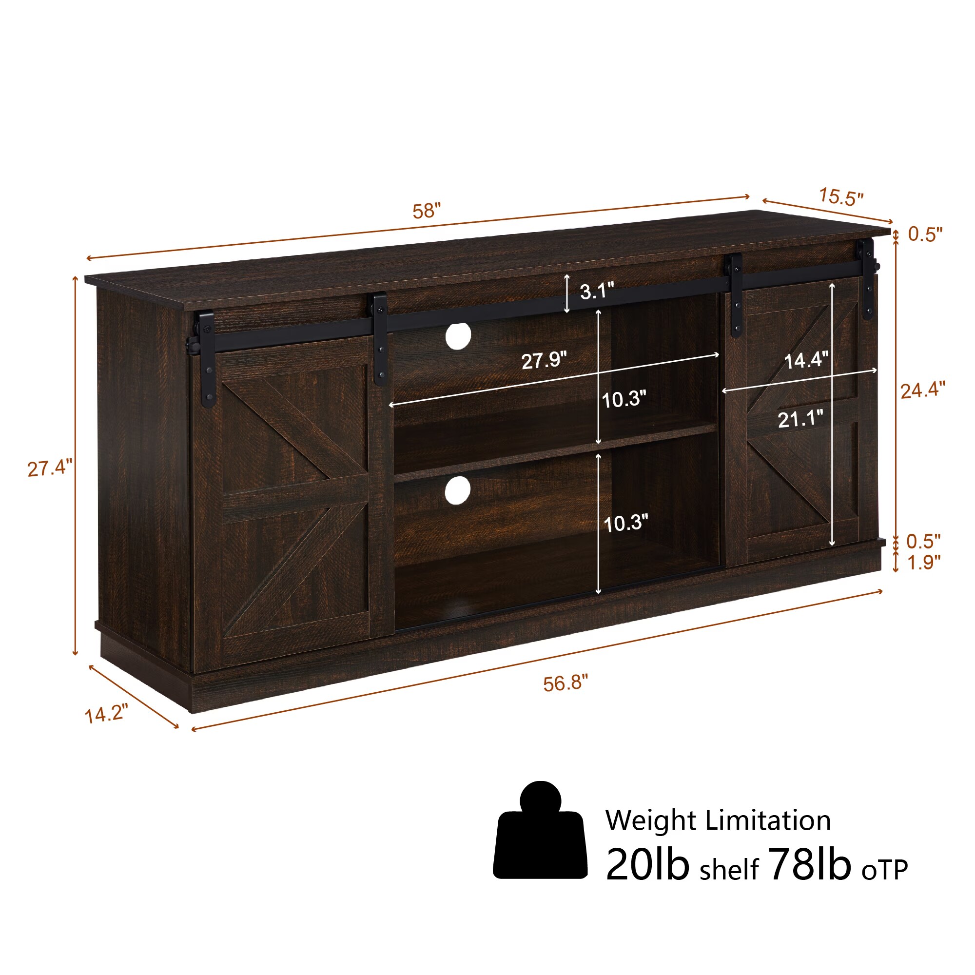Fun Orange FUNS1TS23 Tv-Stands - View #7