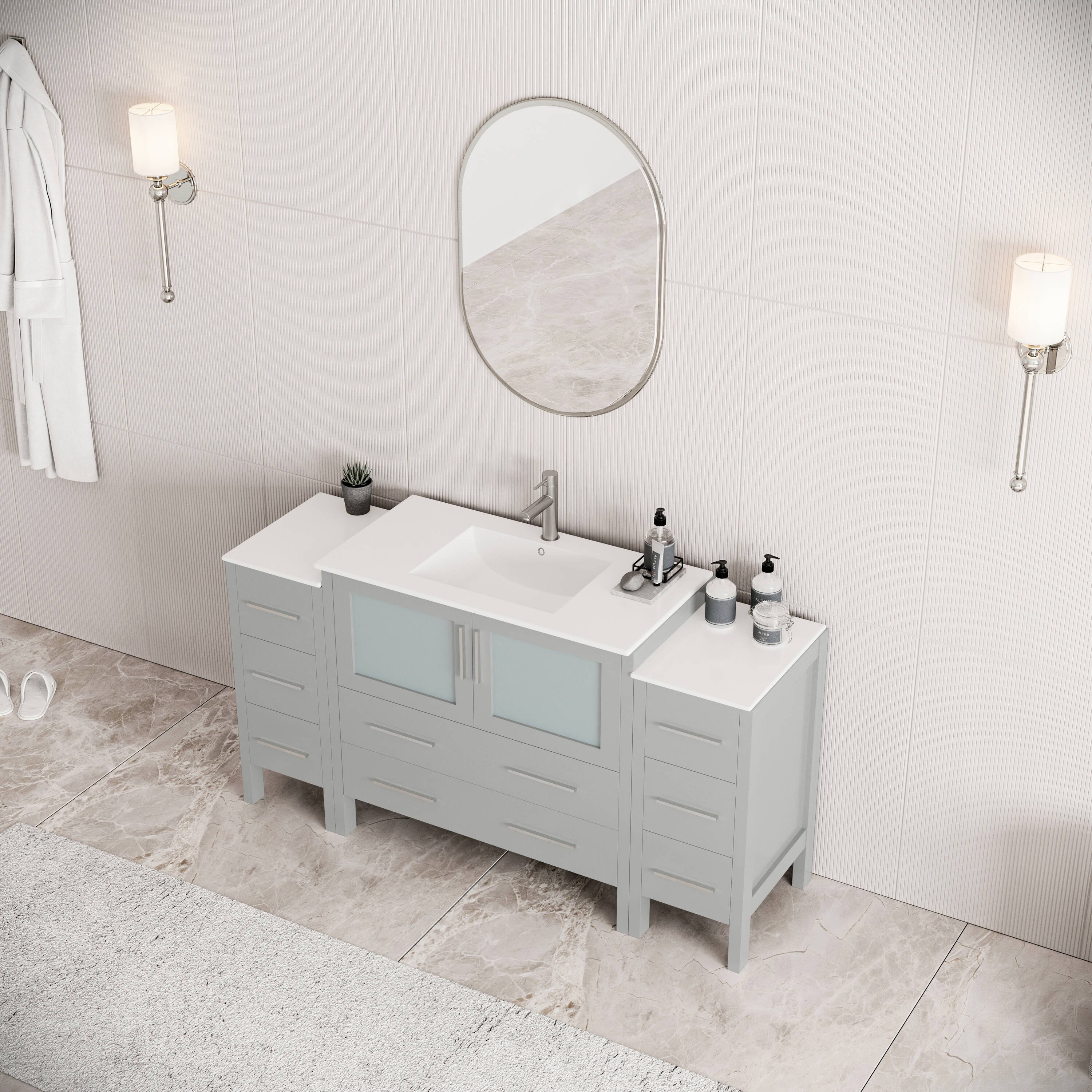 Fresca FCB62-123612GR-I Bath-Vanity-Combo - View #4