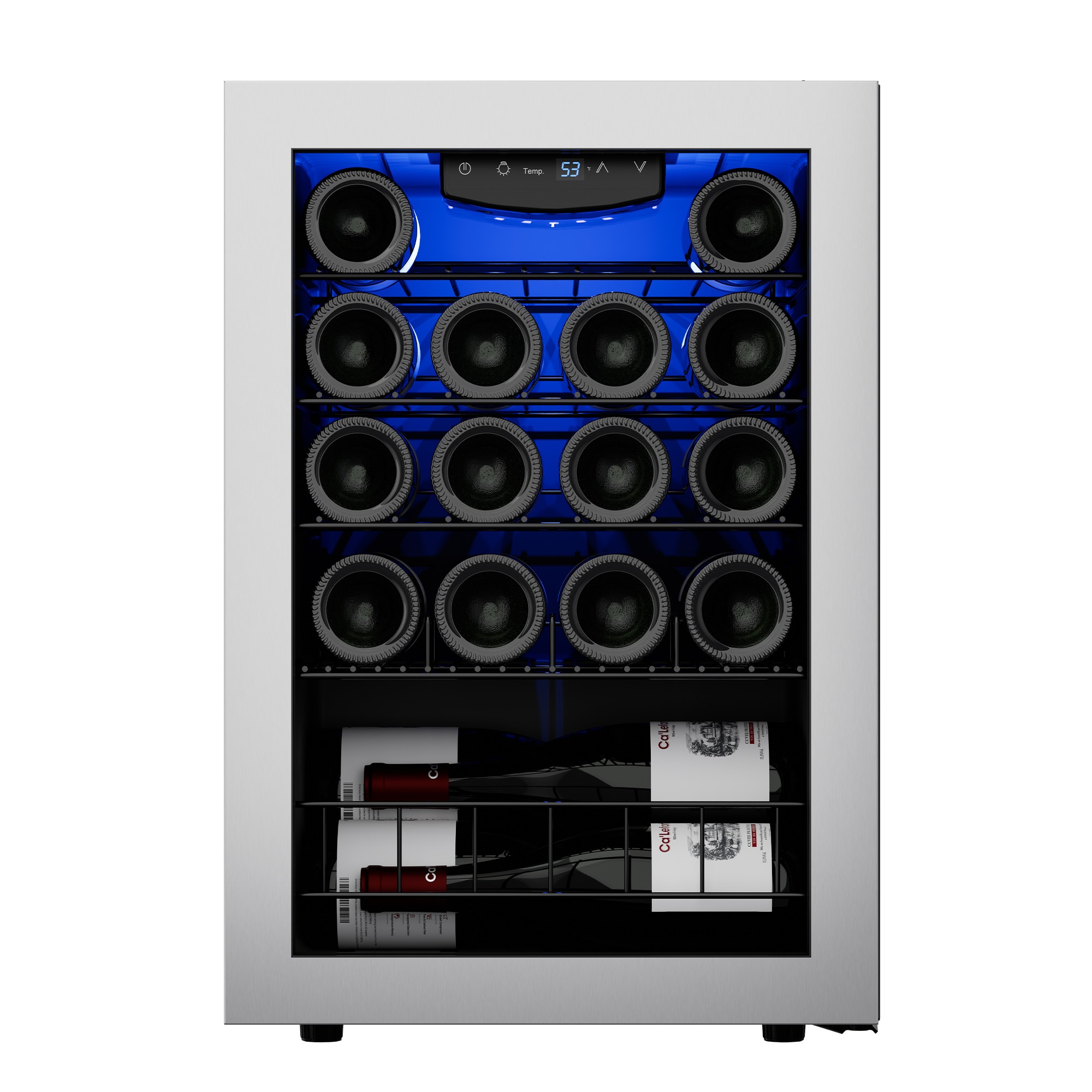 Ca'Lefort CLF-WSJC62-LS 16.9-in W 22 -Bottles Stainless steel Freestanding Indoor Wine Cooler