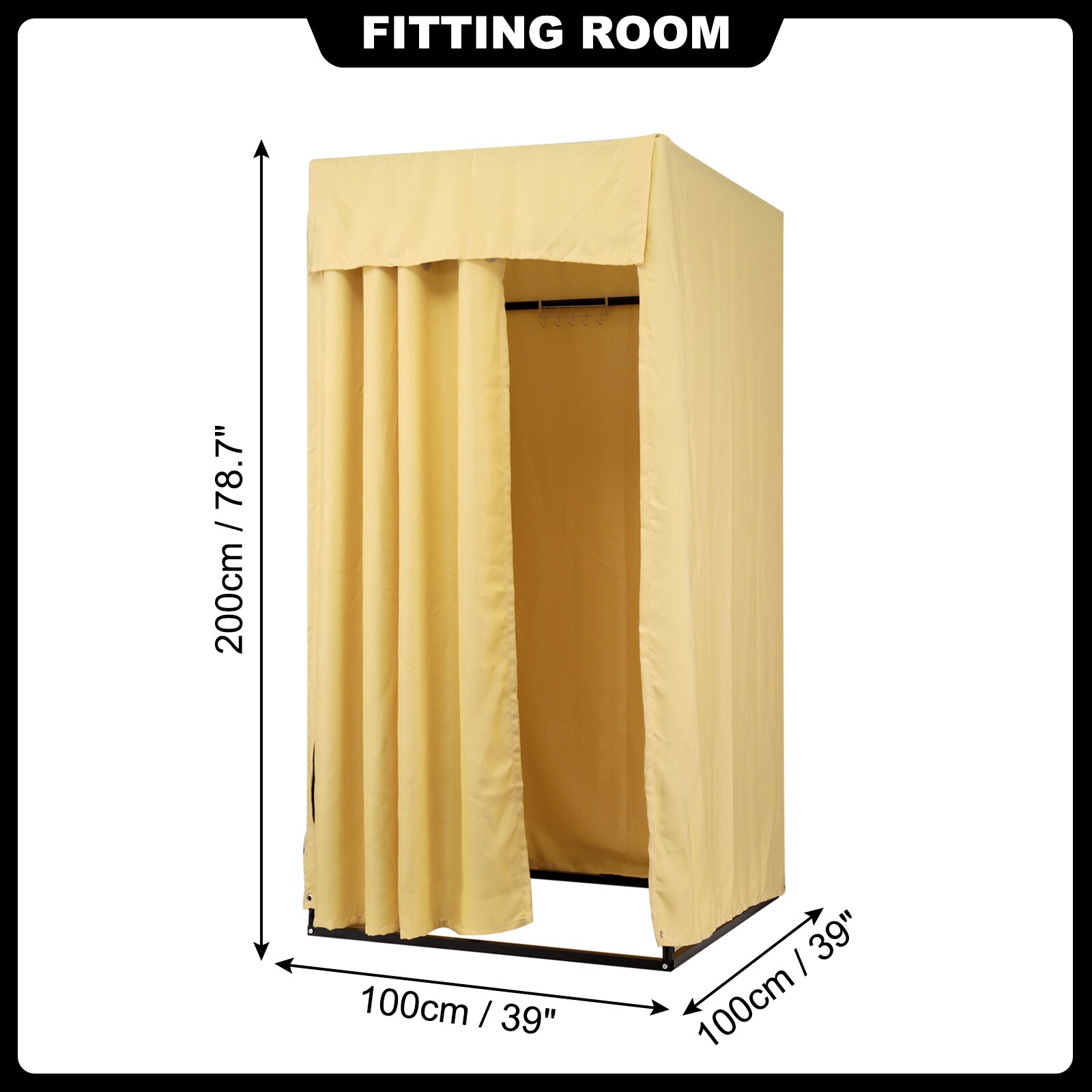 Unique Bargains Fitting Room Clothing Store Changing Room Portable ...