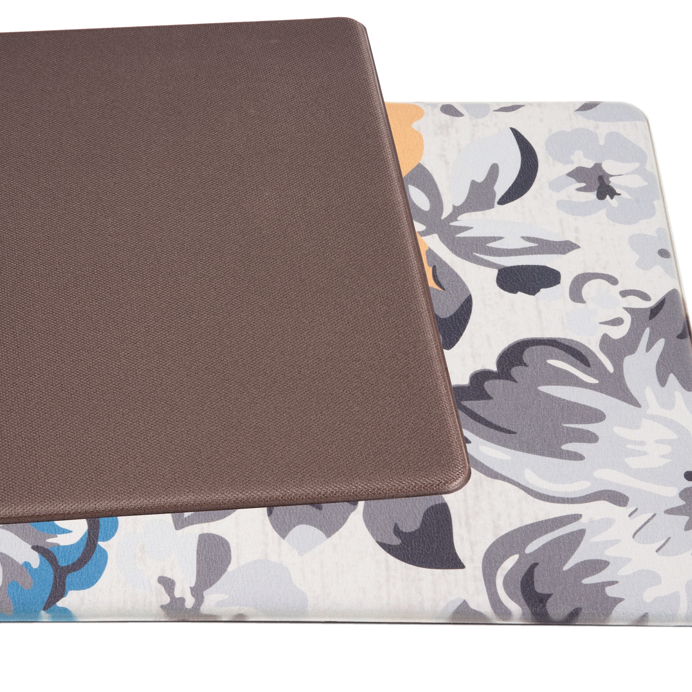 Cream Modern Floral Anti-Fatigue Standing Mat 18" x 30"