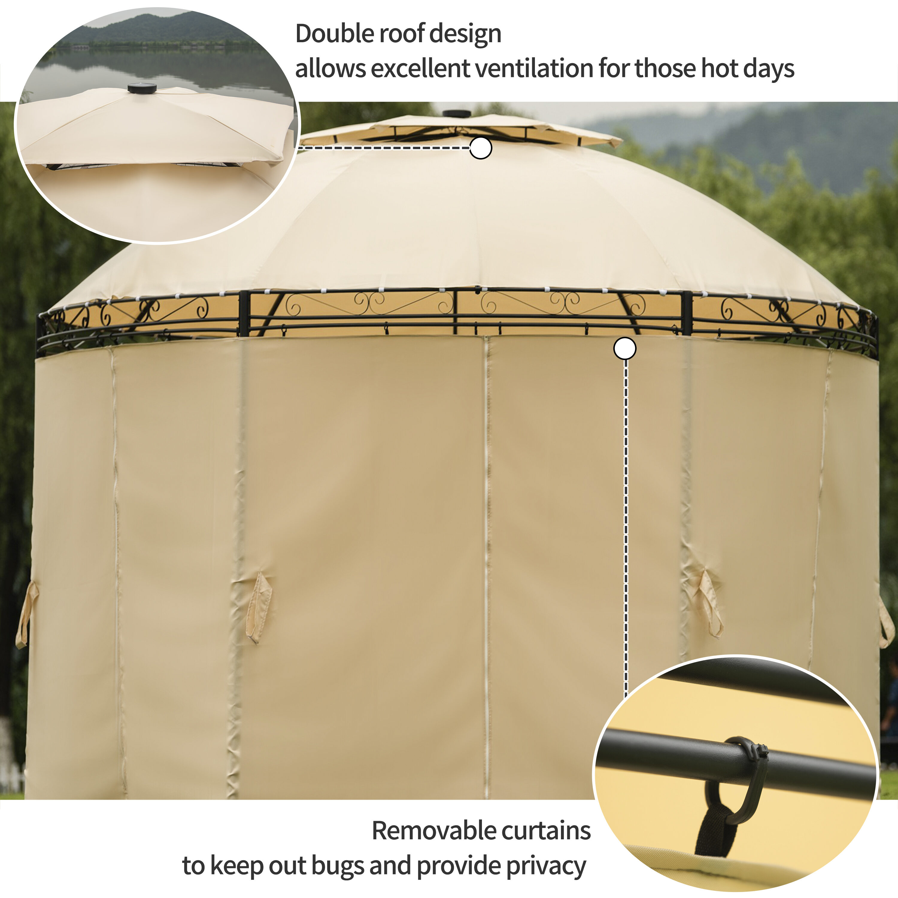 Bayfeve BFUS-732AA Wood-Resin-Gazebos - View #5