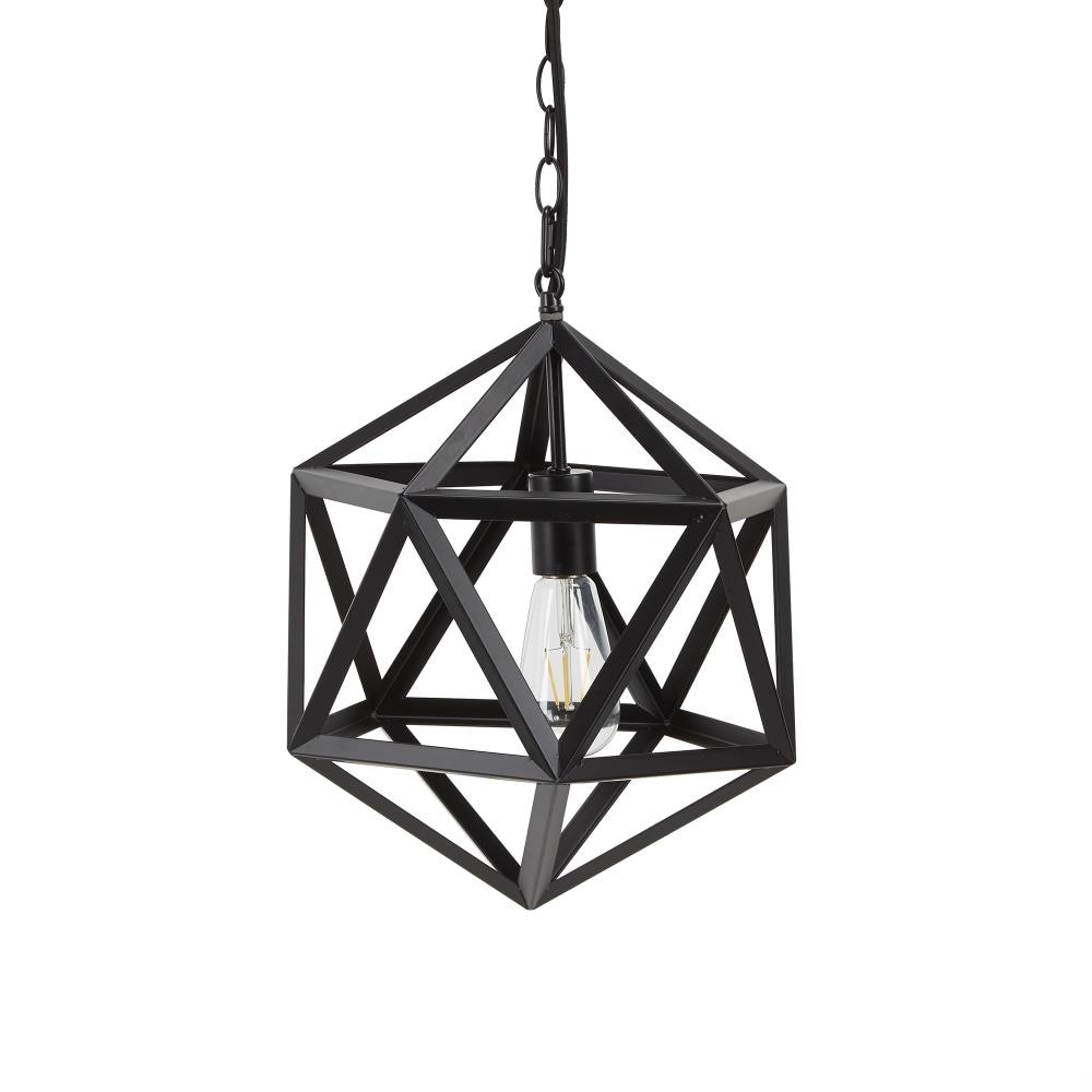 Cheyenne Products Black Transitional Geometric LED Hanging Pendant ...