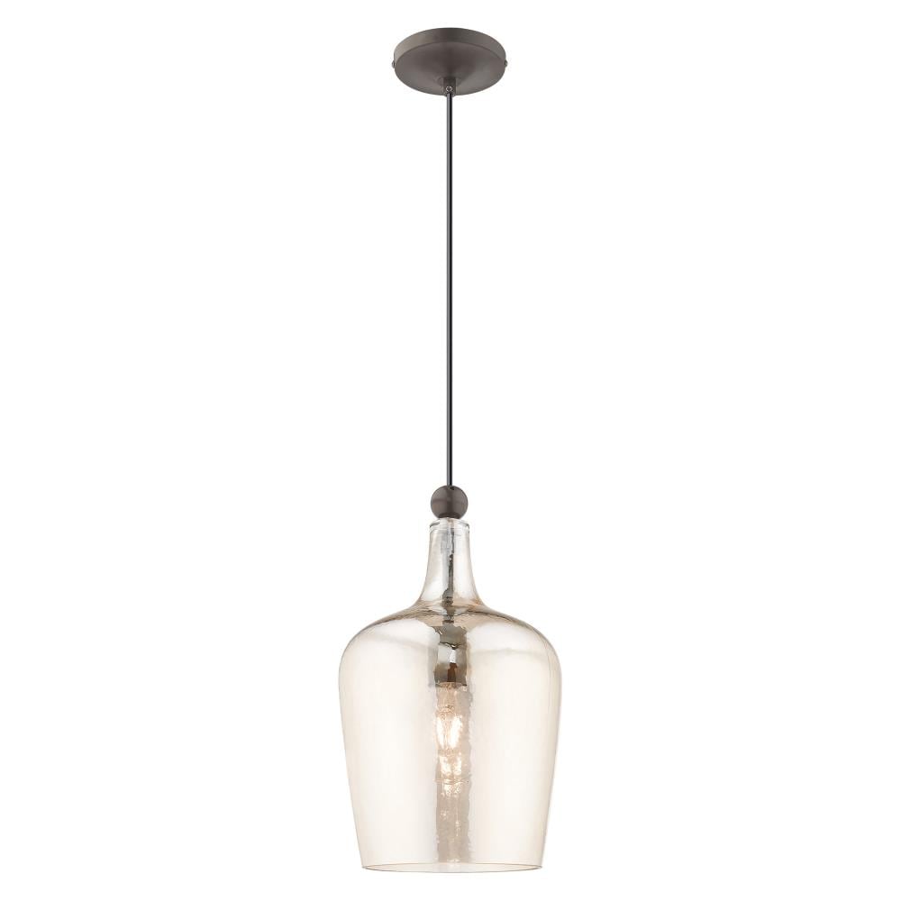 Champagne Glass Mini Bowl Pendant with English Bronze Finish