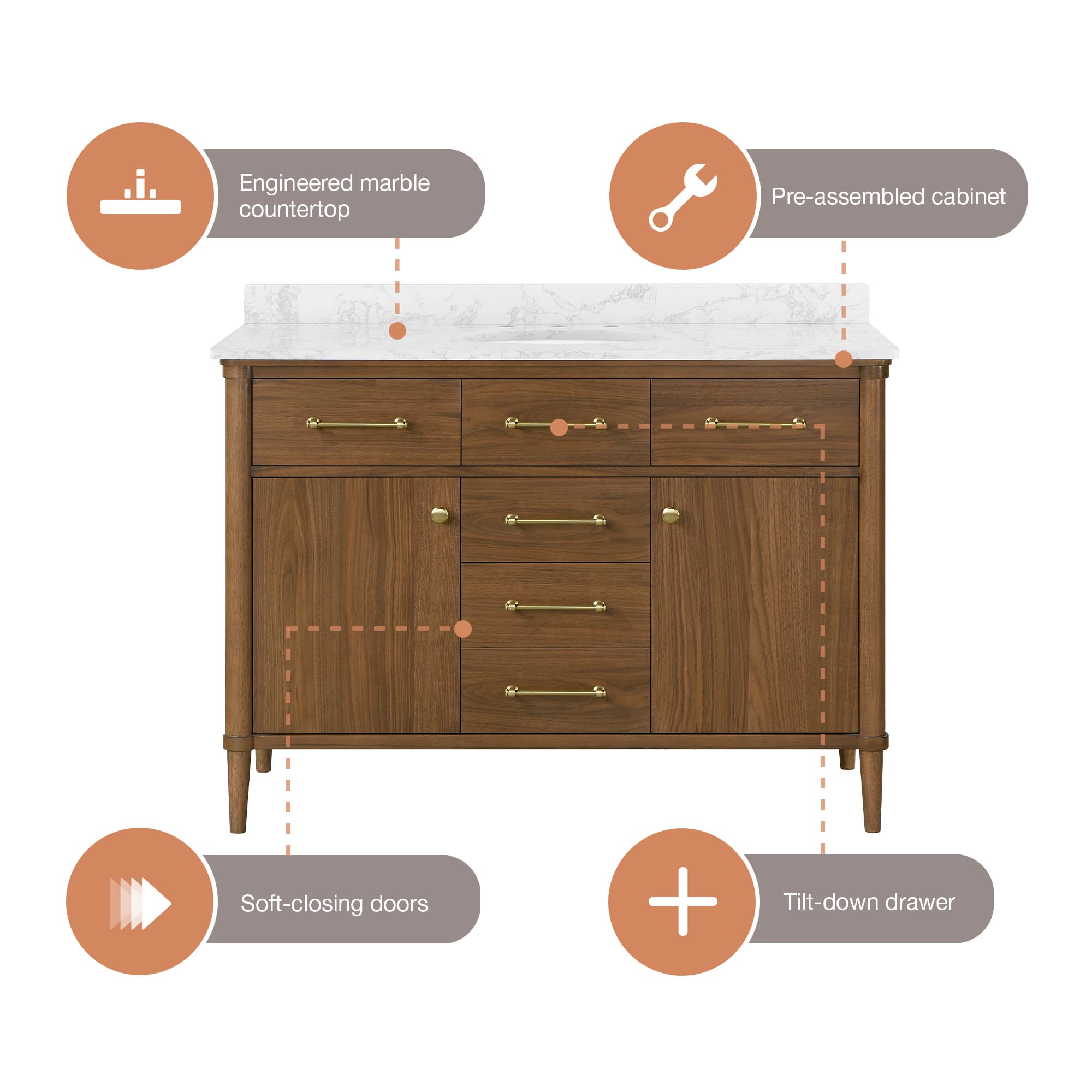 allen + roth RIAN 48WW Bath-Vanity-Combo - View #9