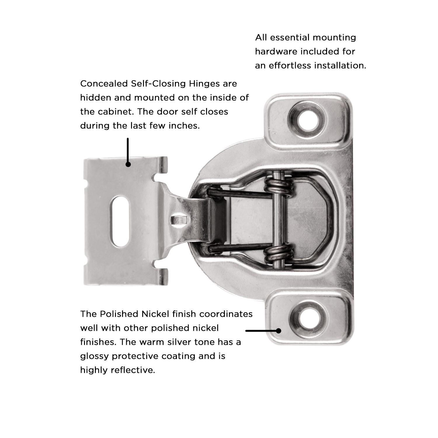 Hickory Hardware P5120-14-5B Cabinet-Hinges - View #4