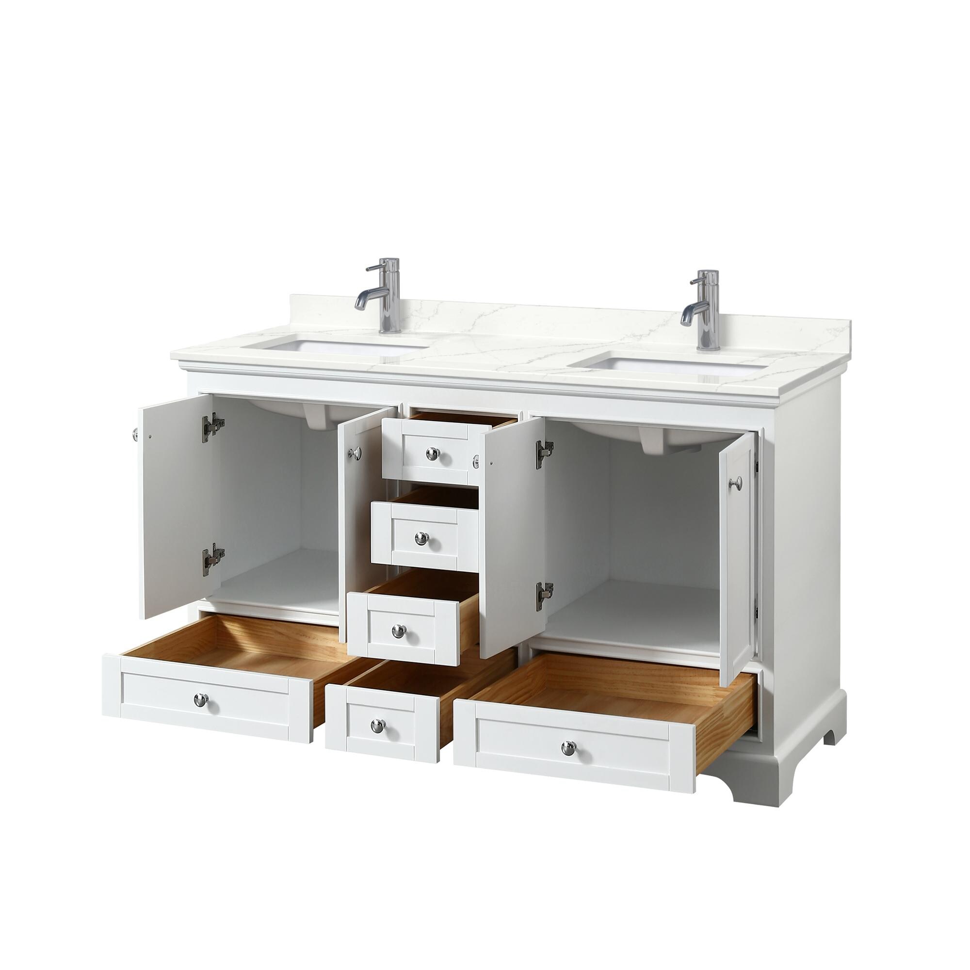Wyndham Collection WCS202060DWHGTUNSMXX Bath-Vanity-Combo - View #2