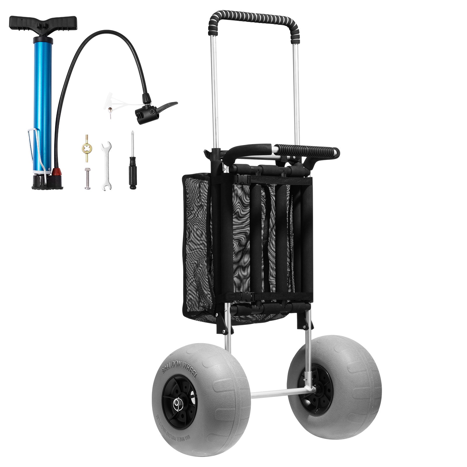 SVOPES SVOPESSTTCXLH06388V0 Folding Sand Cart for Beach Use Aluminum Folding Yard Cart