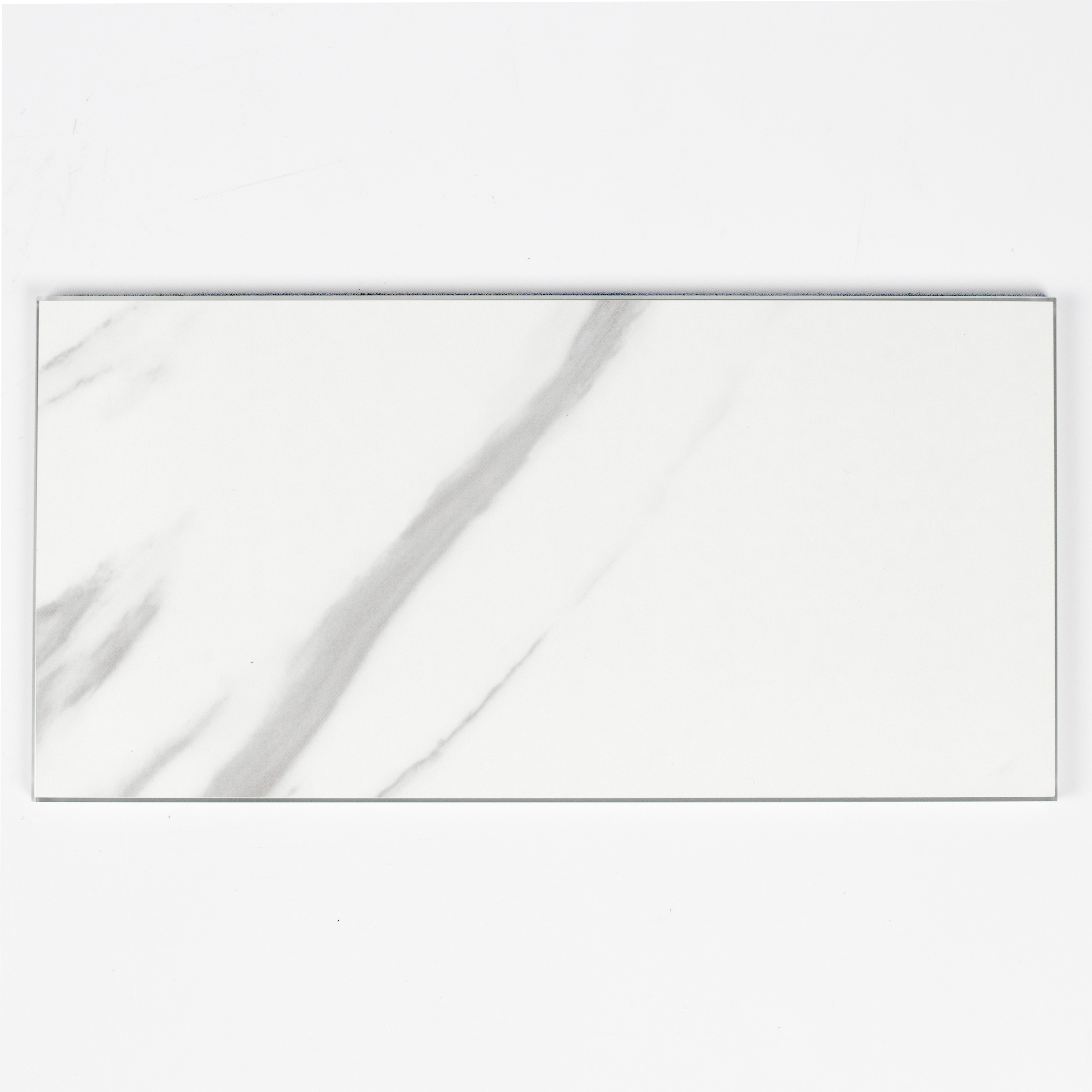 Abolos LWSWTJ0306-CW Carrara White 3-in x 6-in Natural Glass Marble look Standard Wall Tile ( 10-sq ft Carton )