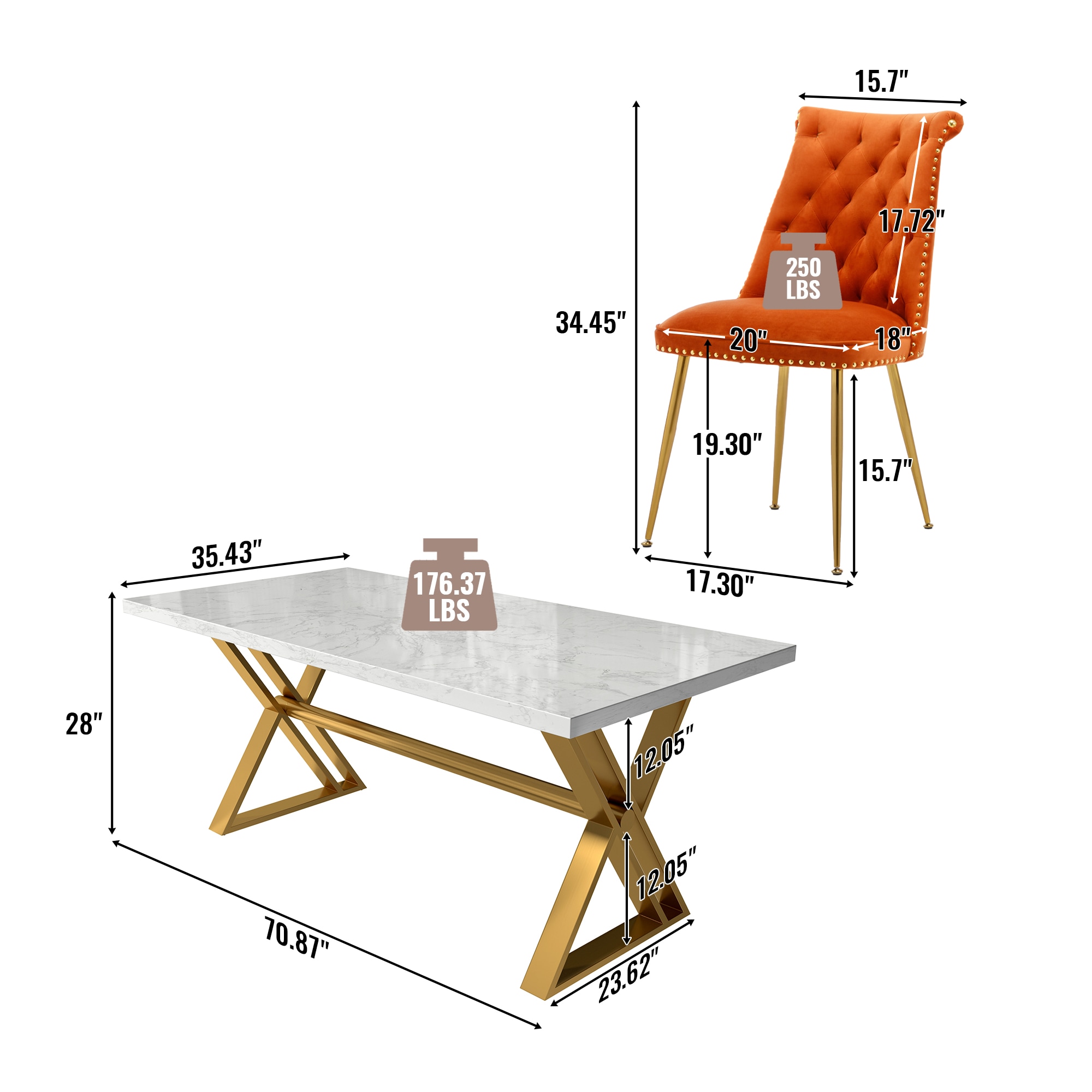 Clihome CL-DLS703OG Dining-Sets - View #4