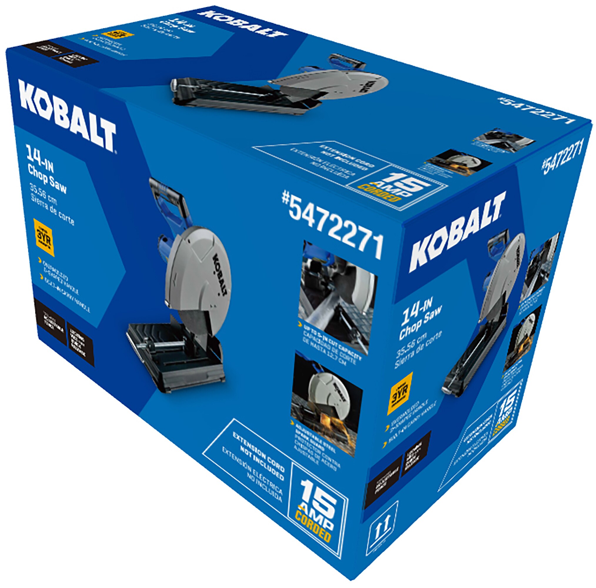 Kobalt 15 Amps 14-in Steel Base Chop Saw in the Chop Saws