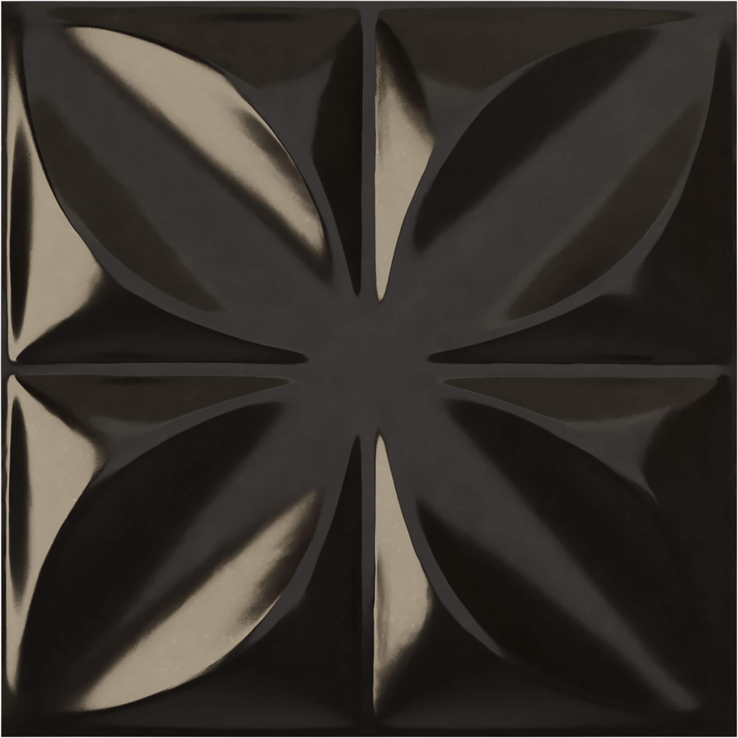 Ekena Millwork WP20X20ALECA 19-5/8-in x 19-5/8-in Embossed Paintable/Stainable Black PVC Geometric Wall Panel ( 2.67-sq ft )