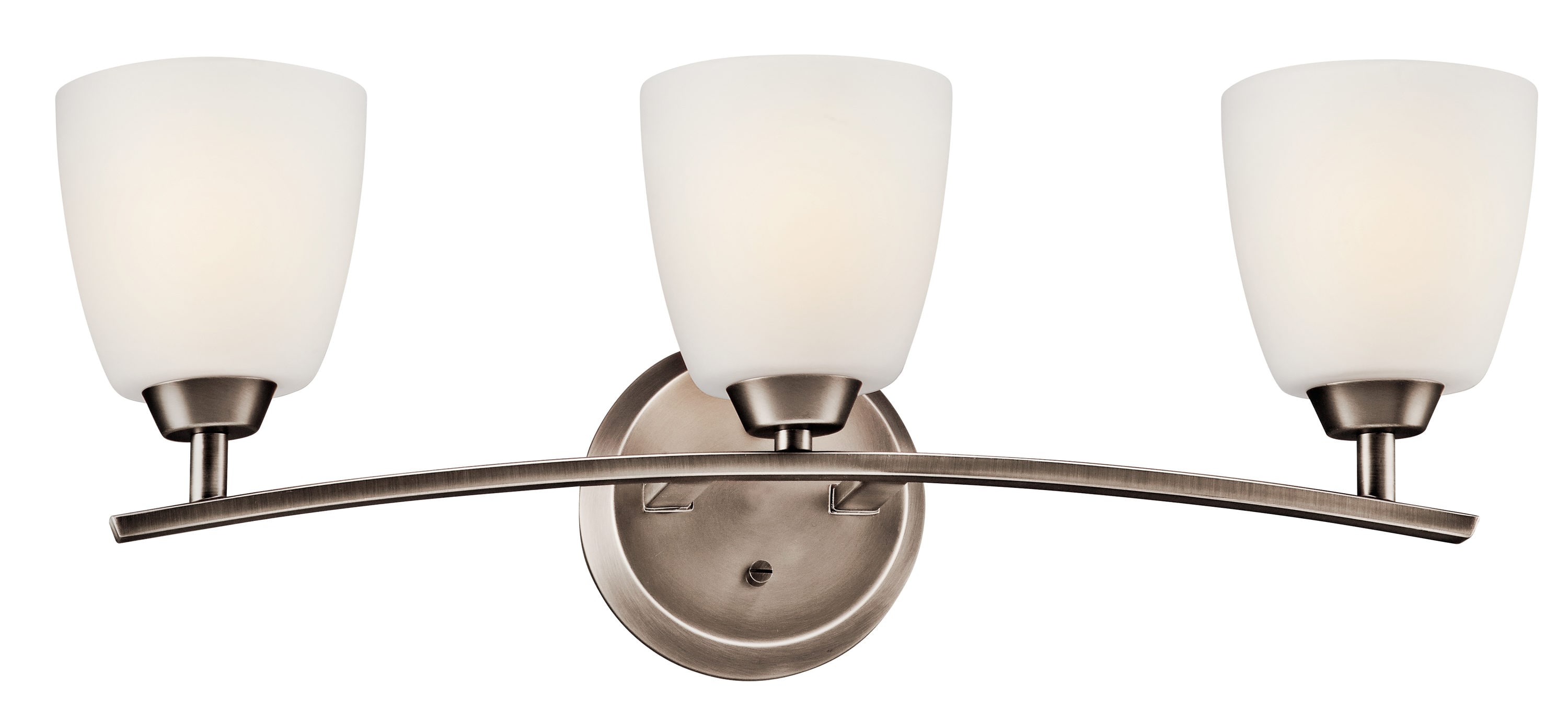 Kichler 45360BPT Granby 25-in 3-Light Brushed Pewter Transitional Vanity Light