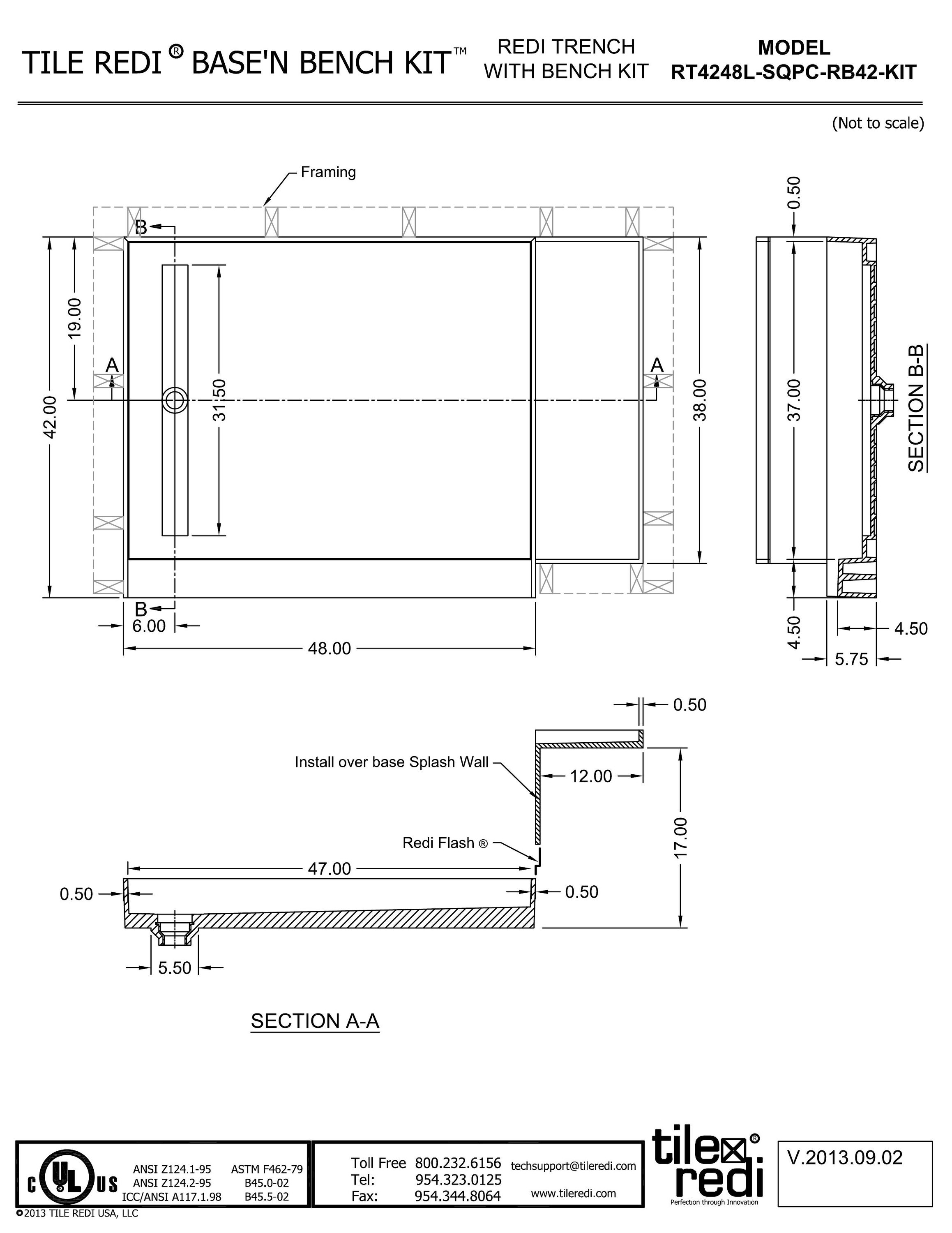 Tile Redi RT4248L-SQPC-RB42KIT Shower-Floors - View #9