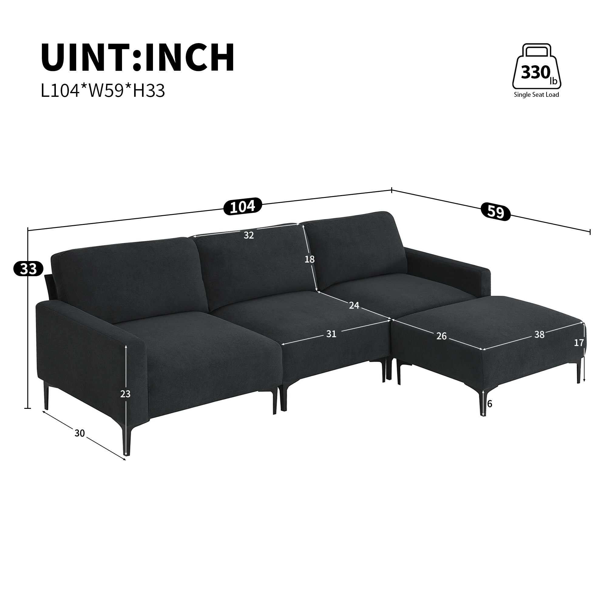 ModernLuxe L-GS009001AAE Sofas-Loveseats - View #7