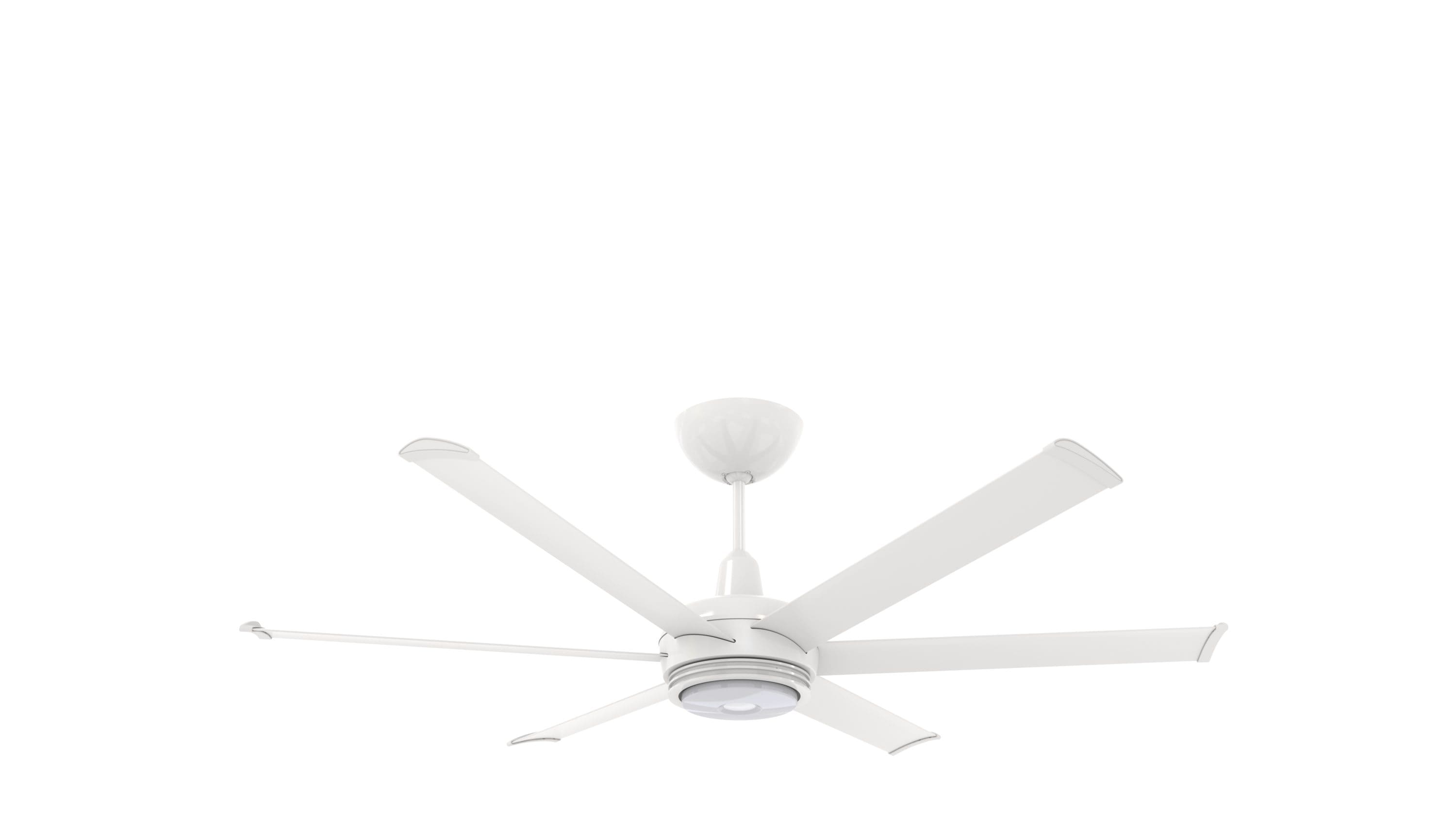 Big Ass Fans 810013339215 ES6 60-in Color-Changing Smart White with White Blades Ceiling Fan With Light - Remote Included ( 6 -Blade )