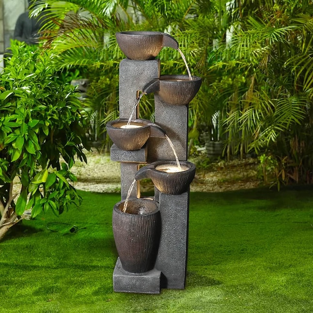 Resin Tiered Fountain Outdoor, Large Resin Outdoor Fountains