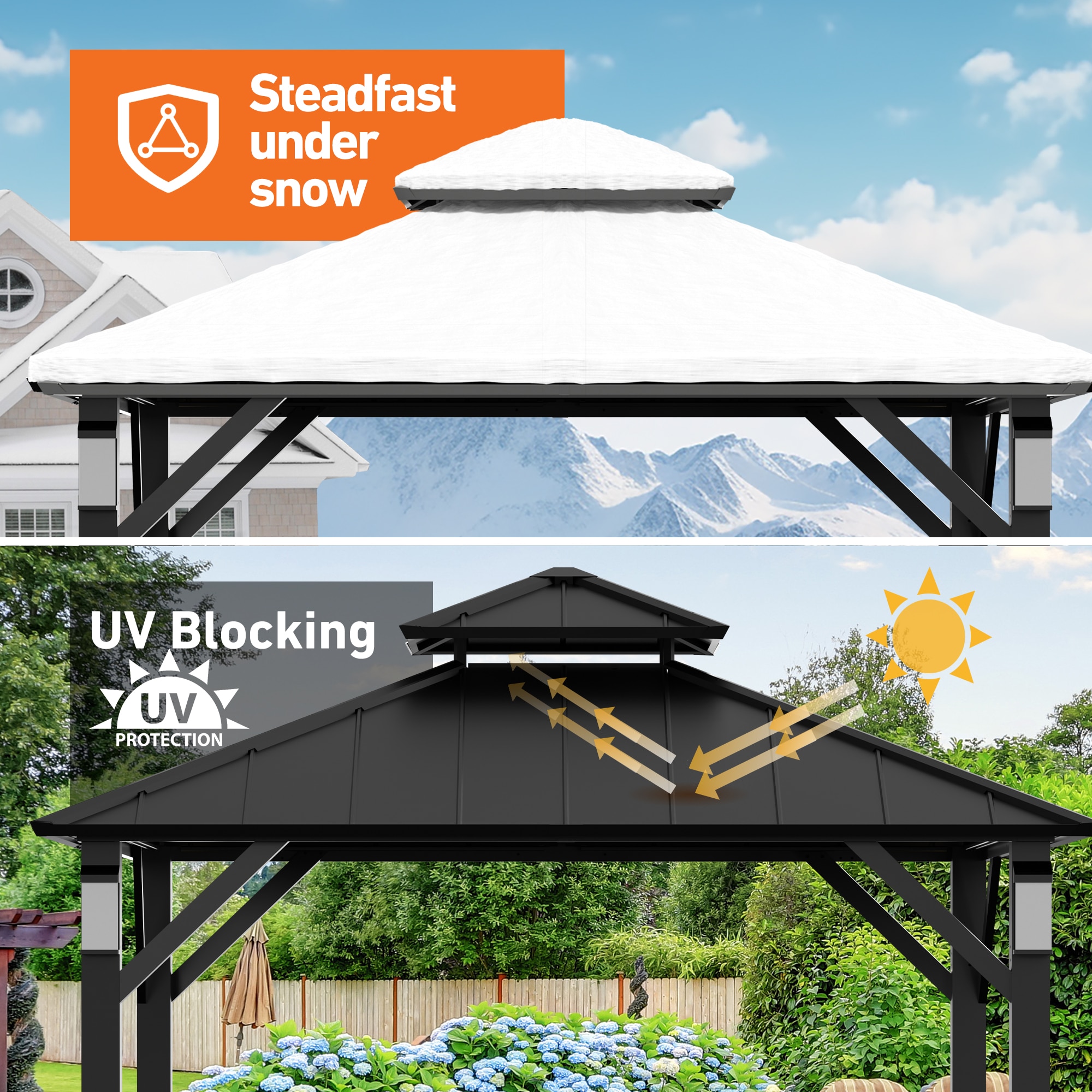 ELEVATE OUTDOORS IG10600094-MN Wood-Resin-Gazebos - View #5