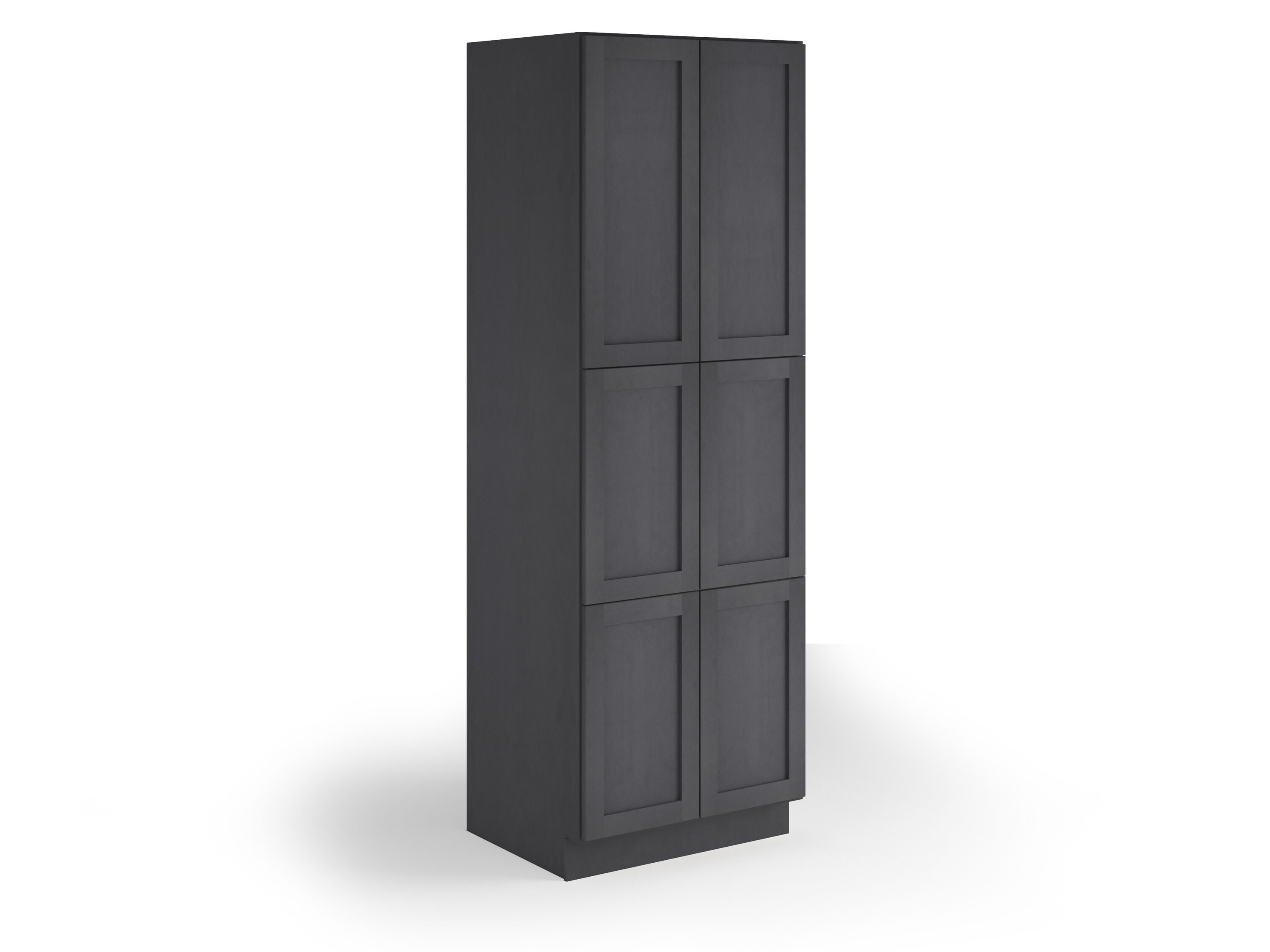 Valleywood Cabinetry Pure White 30-in W x 90-in H x 24-in D Pure White Birch Pantry Ready To Assemble Plywood Cabinet (Flat Panel Shaker Door Style)