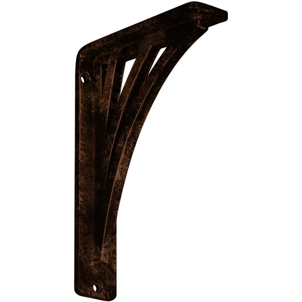 Ekena Millwork BKTM01X05X08SNEACO Nevio 5.5-in x 1.5-in x 8-in Antique Copper Wrought Iron Mounting Bracket
